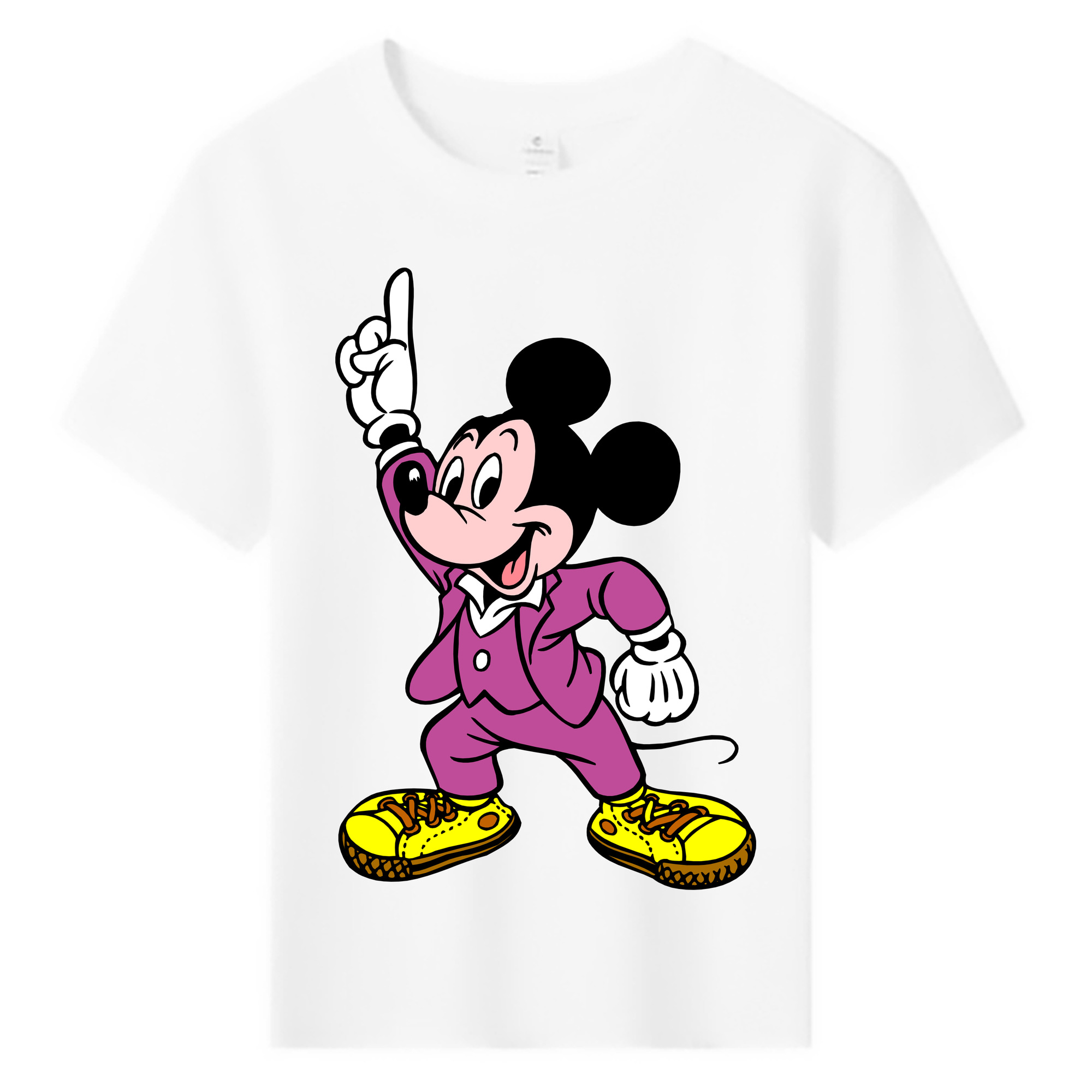 ミッキーマウス Mickey Mouse 綿100％キッズTシャツ（フロントプリント）