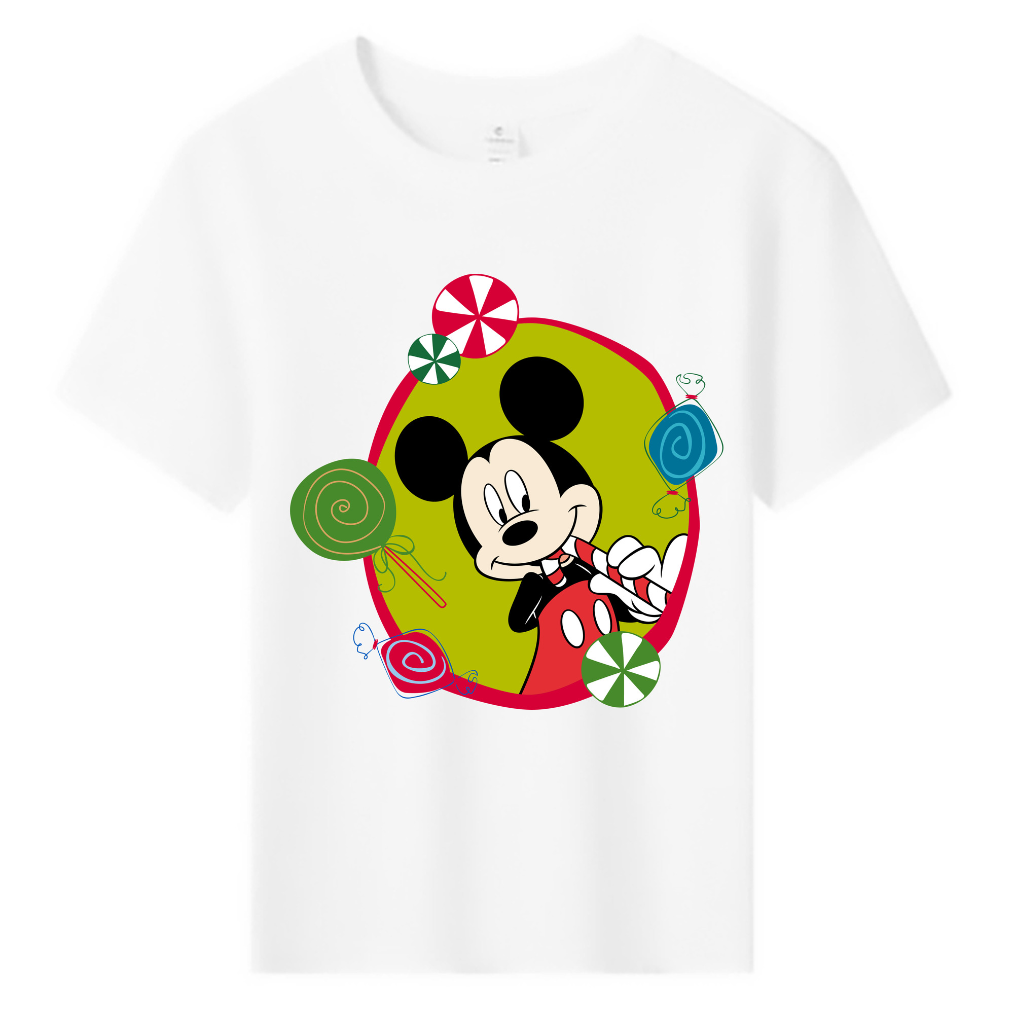 ミッキーマウス Mickey Mouse 綿100％キッズTシャツ（フロントプリント）