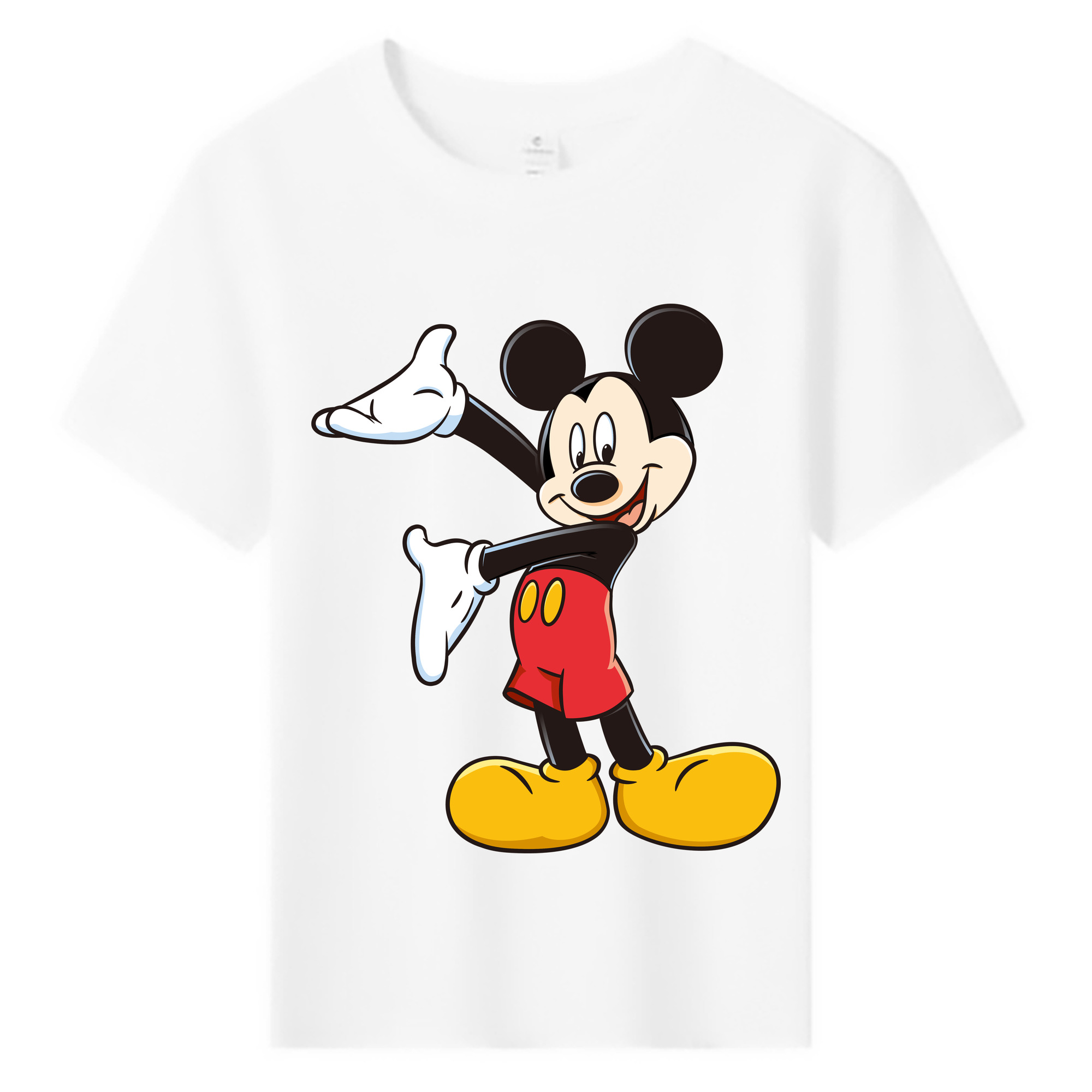 ミッキーマウス Mickey Mouse 綿100％キッズTシャツ（フロントプリント）