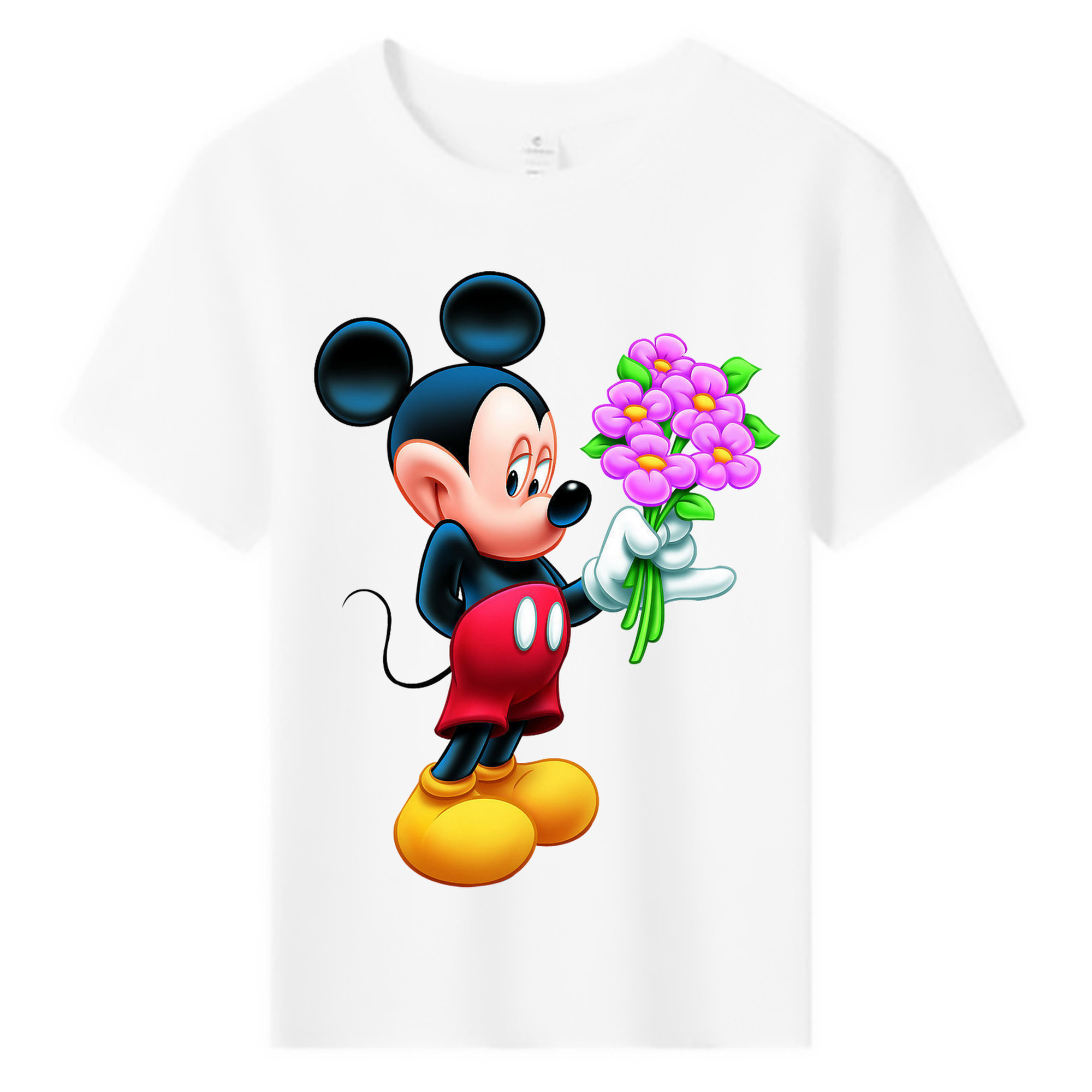 ミッキーマウス Mickey Mouse 綿100％キッズTシャツ（フロントプリント）