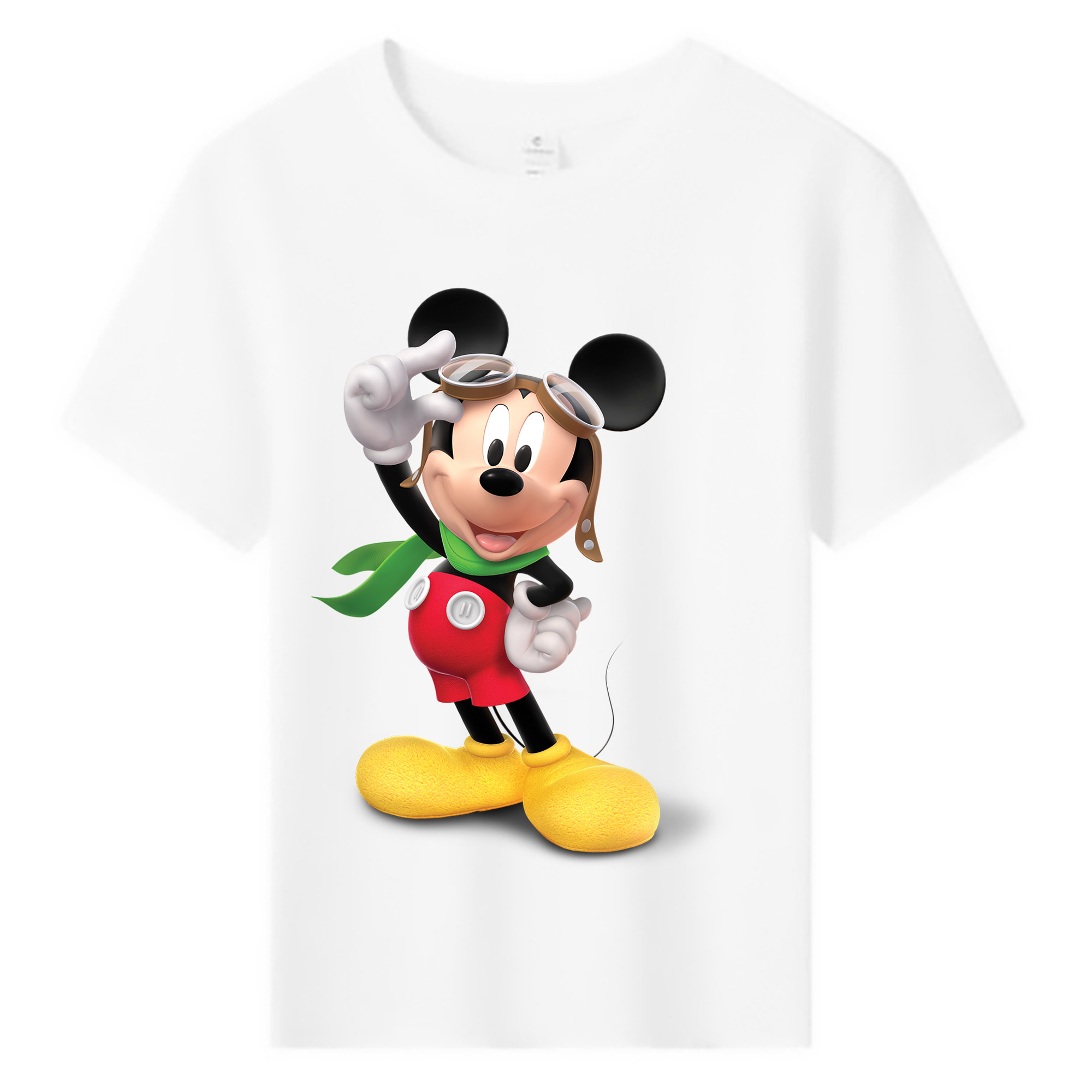 ミッキーマウス Mickey Mouse 綿100％キッズTシャツ（フロントプリント）