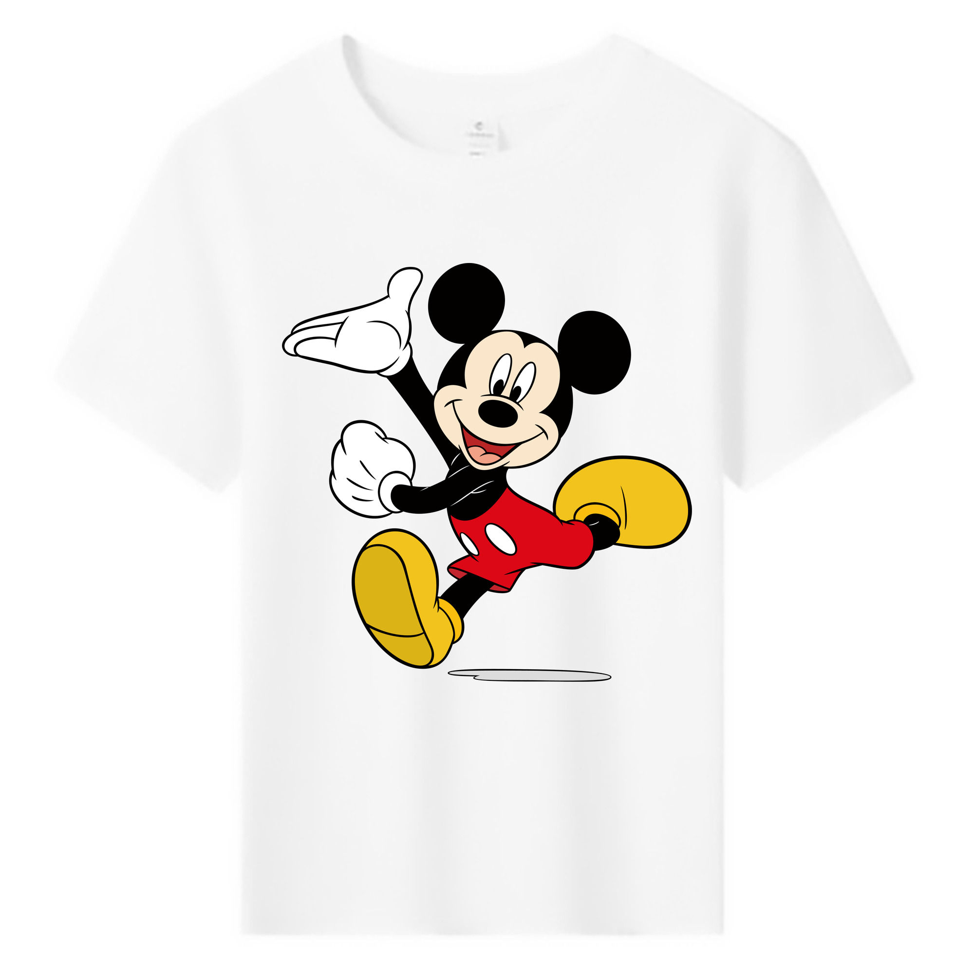 ミッキーマウス Mickey Mouse 綿100％キッズTシャツ（フロントプリント）