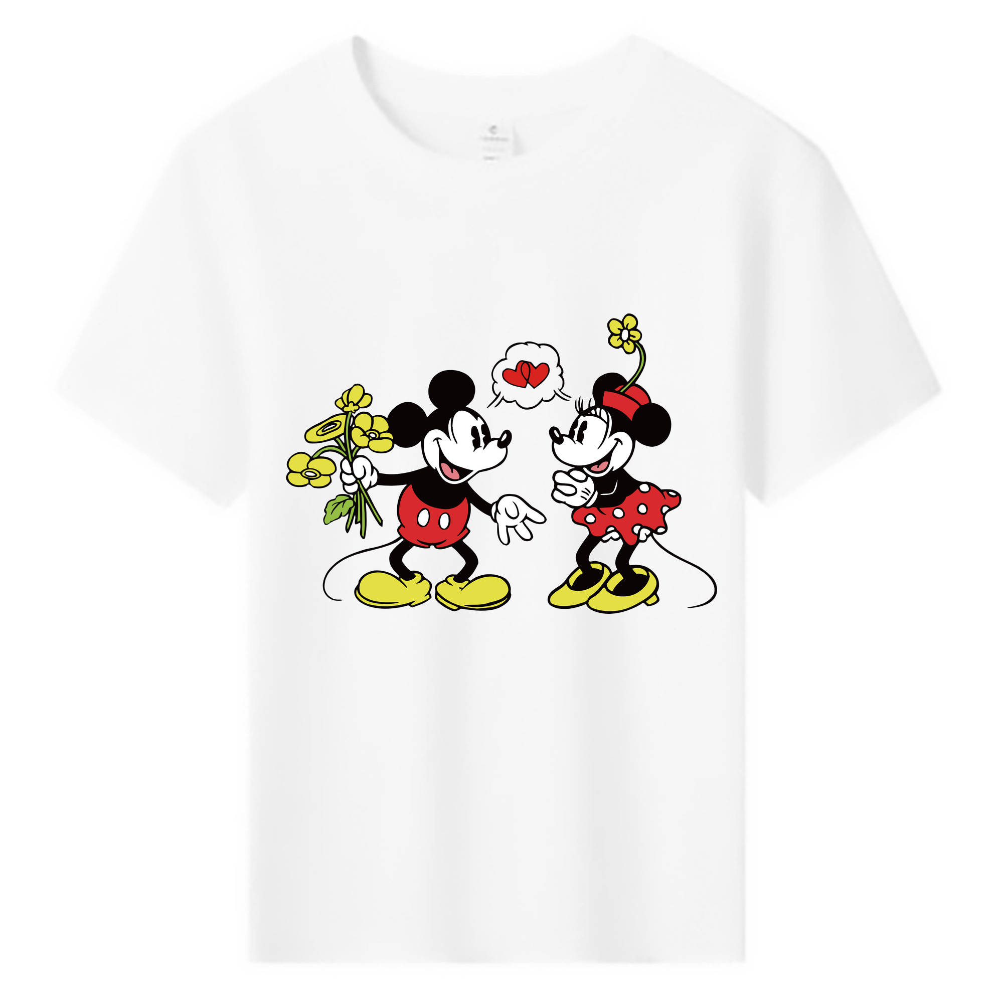 ミッキーマウス Mickey Mouse 綿100％キッズTシャツ（フロントプリント）