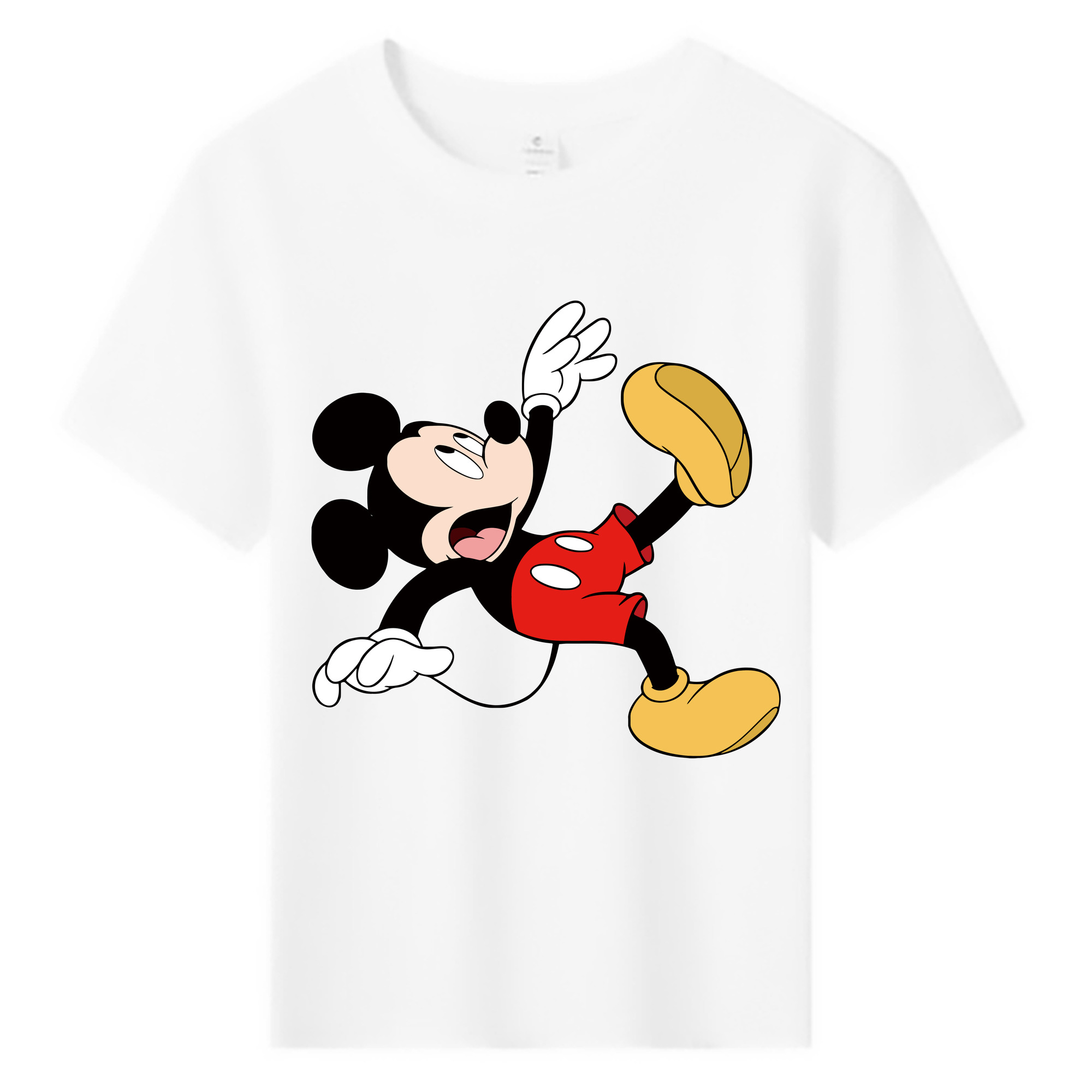 ミッキーマウス Mickey Mouse 綿100％キッズTシャツ（フロントプリント）