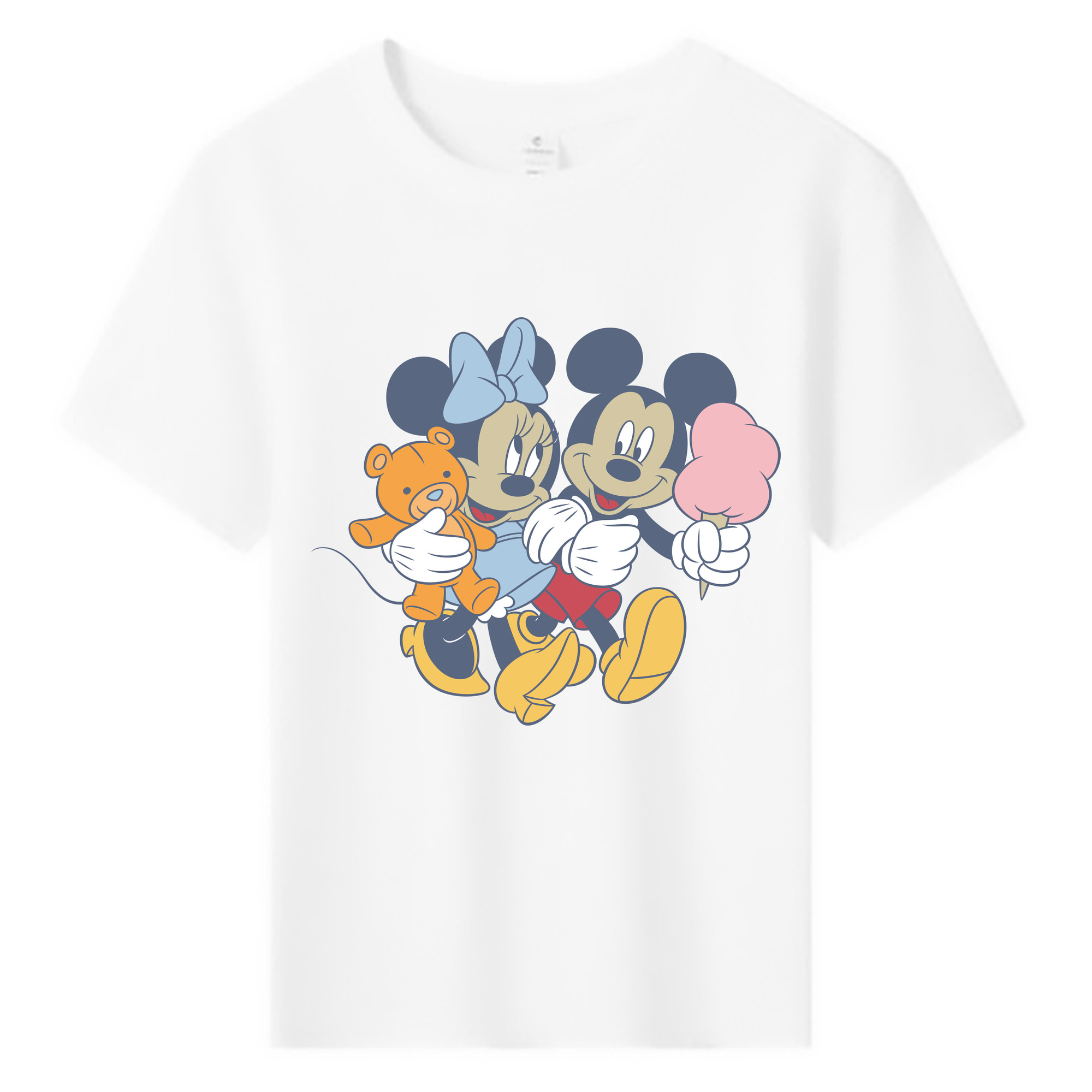 ミッキーマウス Mickey Mouse 綿100％キッズTシャツ（フロントプリント）
