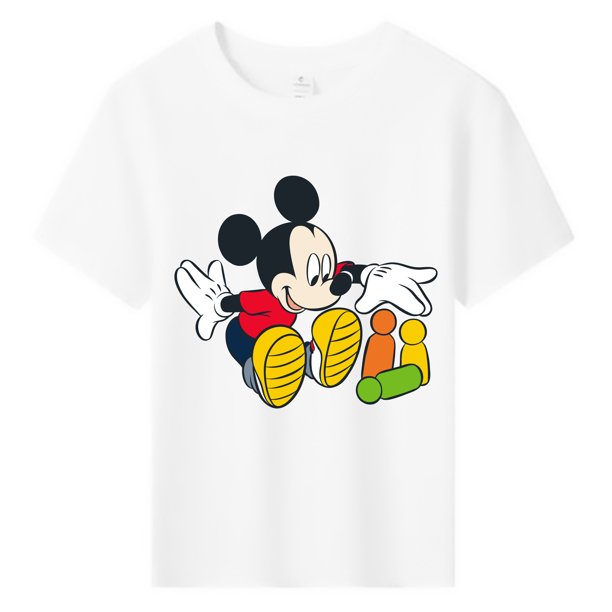 ミッキーマウス Mickey Mouse 綿100％キッズTシャツ（フロントプリント）