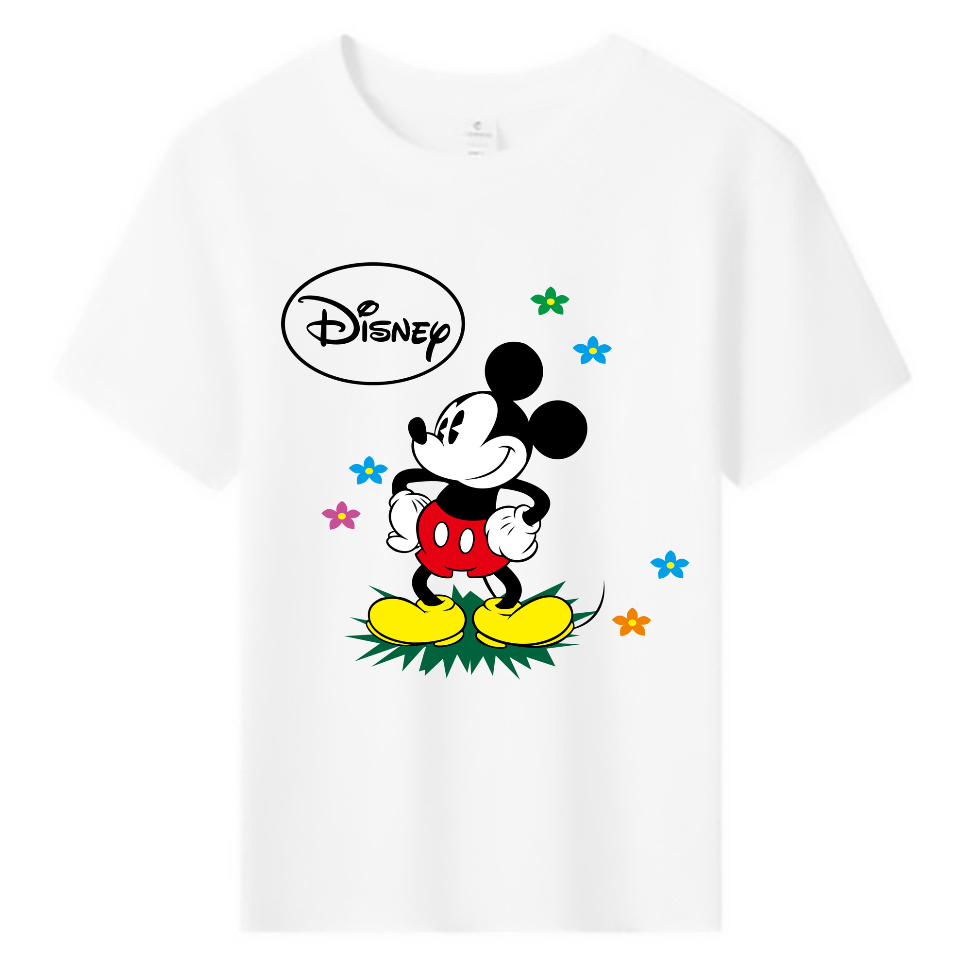 ミッキーマウス Mickey Mouse 綿100％キッズTシャツ（フロントプリント）