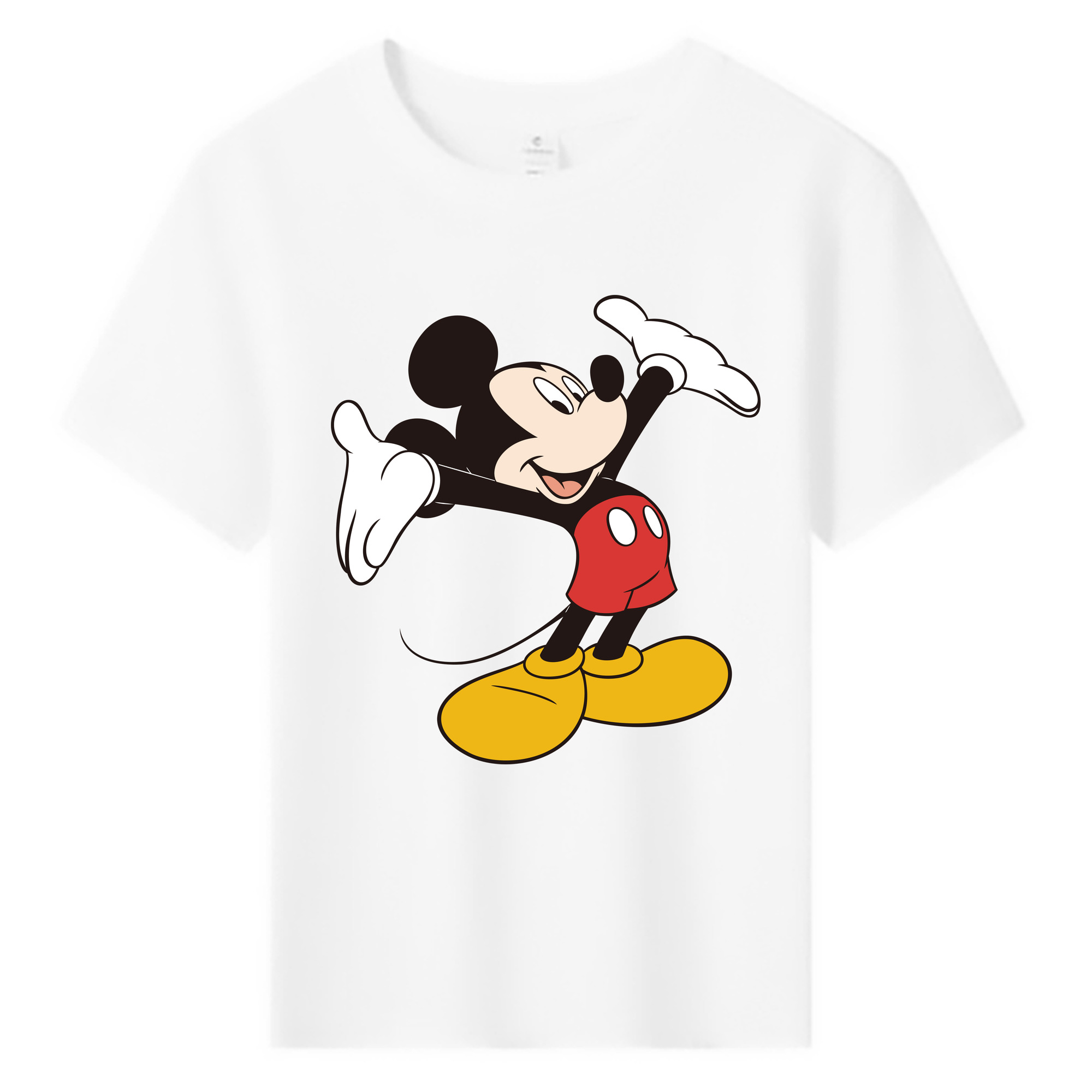 ミッキーマウス Mickey Mouse 綿100％キッズTシャツ（フロントプリント）