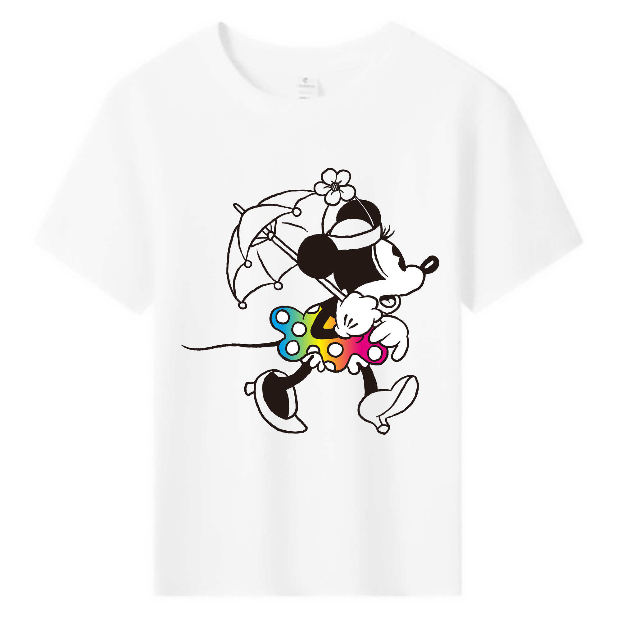ミッキーマウス Mickey Mouse 綿100％キッズTシャツ（フロントプリント）