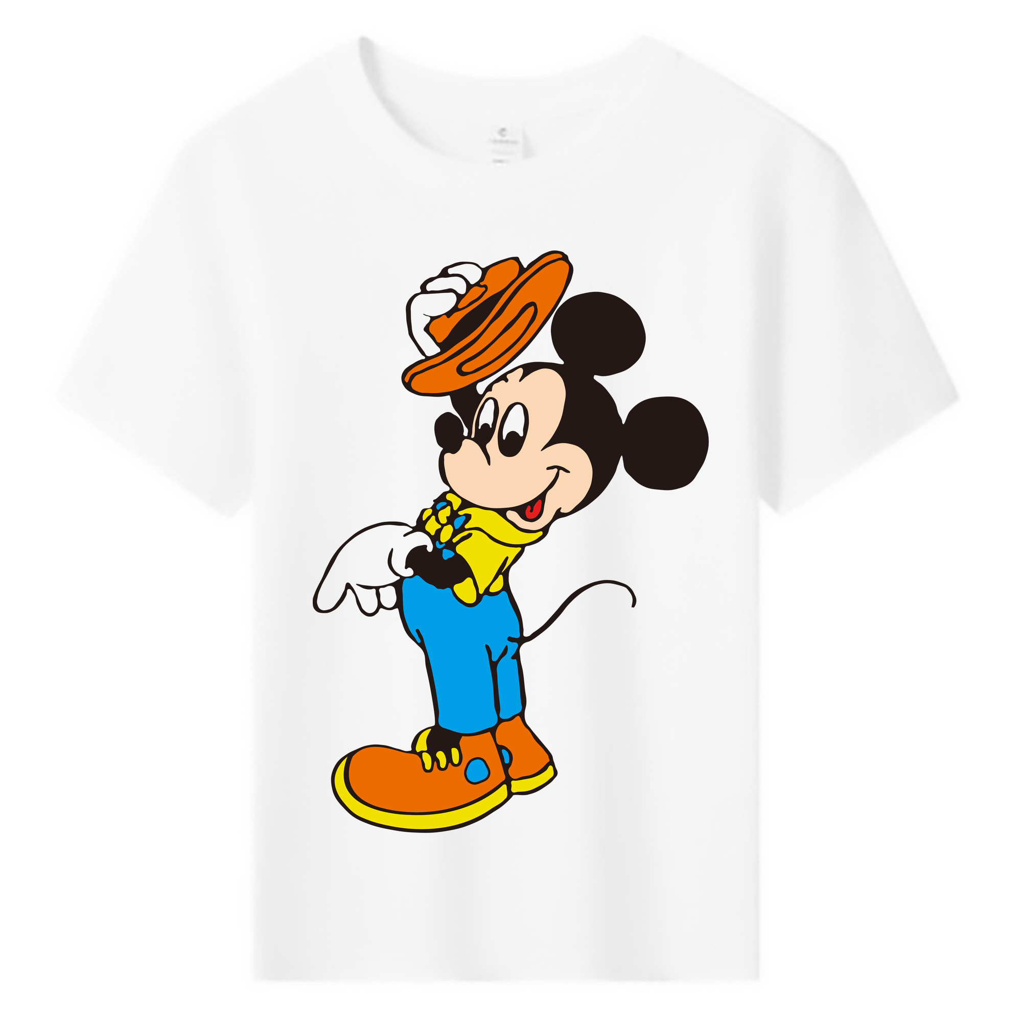 ミッキーマウス Mickey Mouse 綿100％キッズTシャツ（フロントプリント）