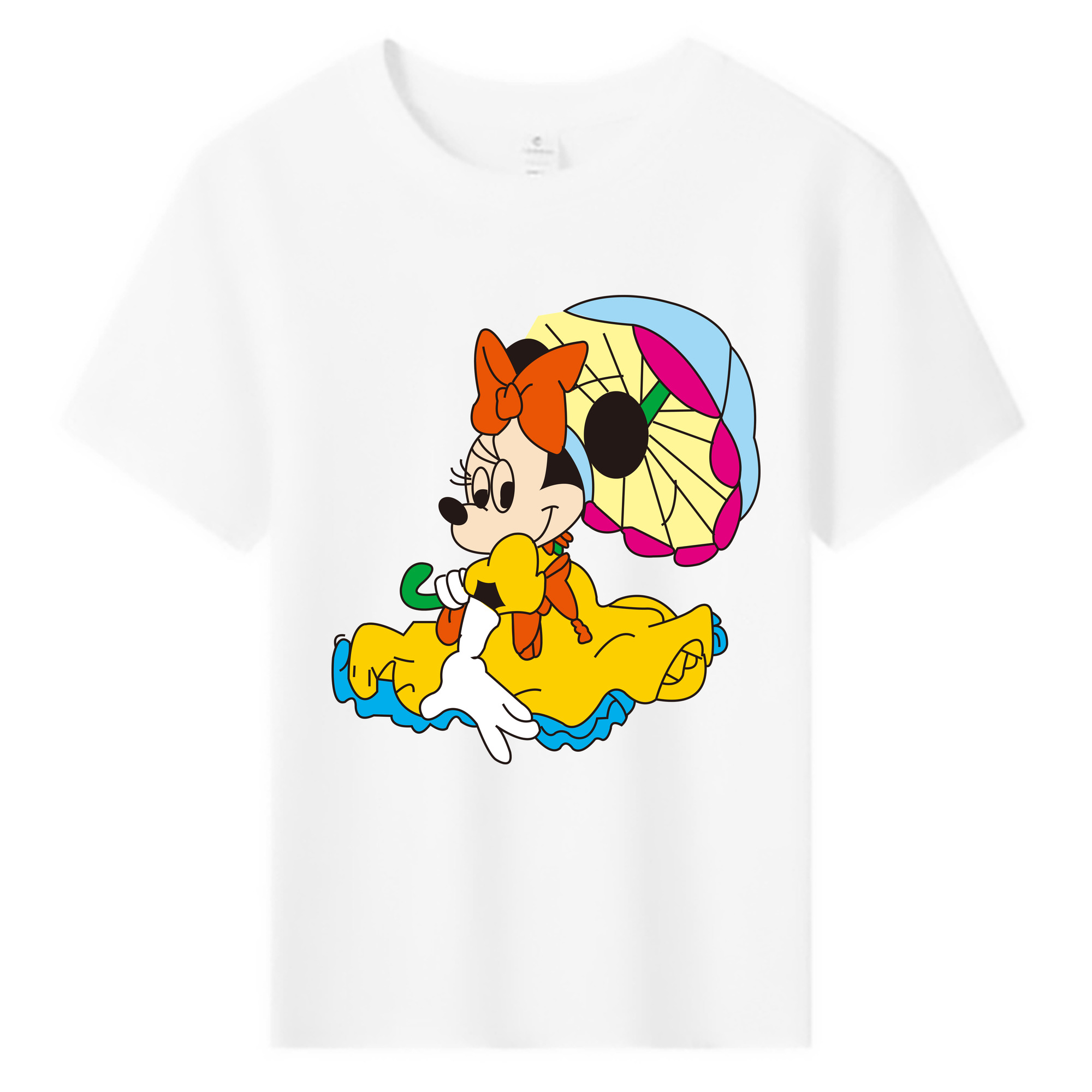 ミッキーマウス Mickey Mouse 綿100％キッズTシャツ（フロントプリント）