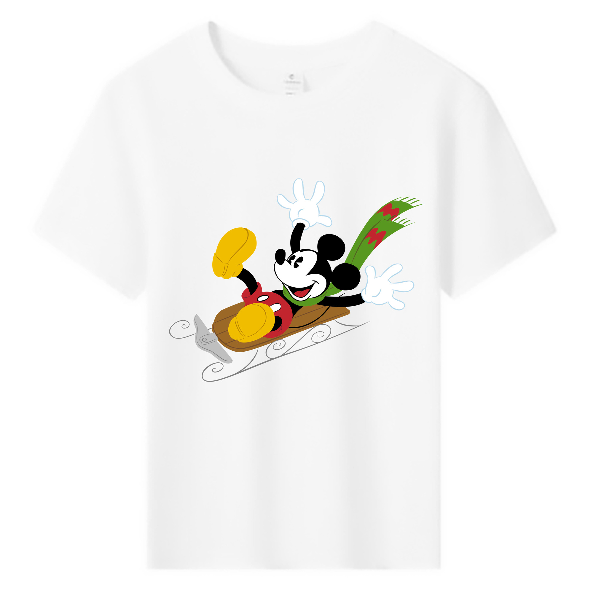 ミッキーマウス Mickey Mouse 綿100％キッズTシャツ（フロントプリント）