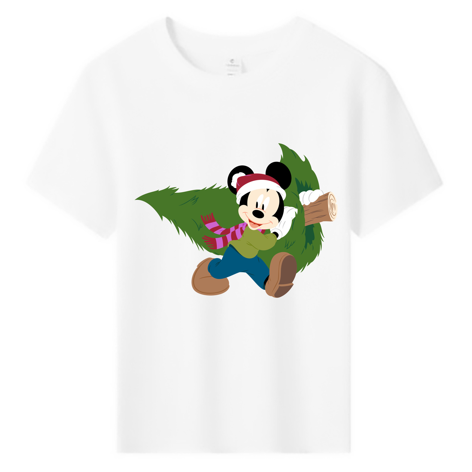 ミッキーマウス Mickey Mouse 綿100％キッズTシャツ（フロントプリント）
