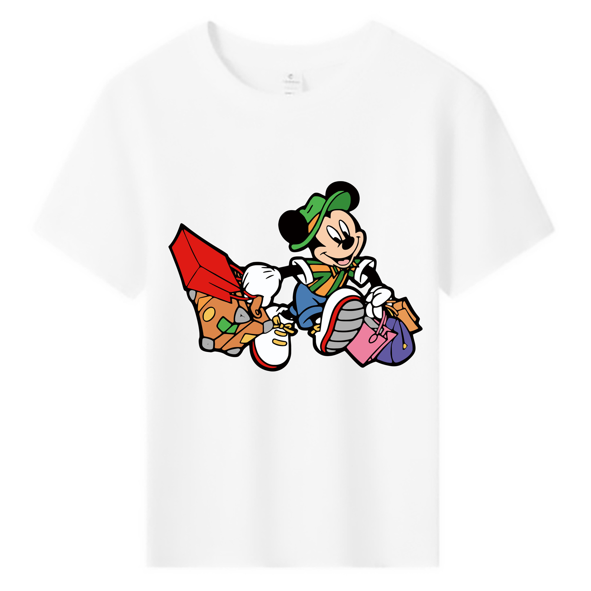 ミッキーマウス Mickey Mouse 綿100％キッズTシャツ（フロントプリント）