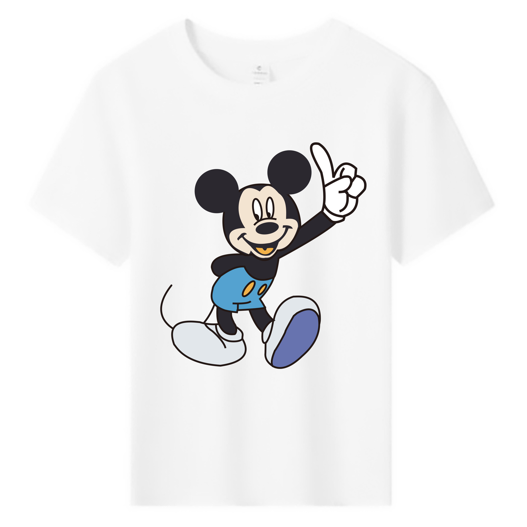 ミッキーマウス Mickey Mouse 綿100％キッズTシャツ（フロントプリント）