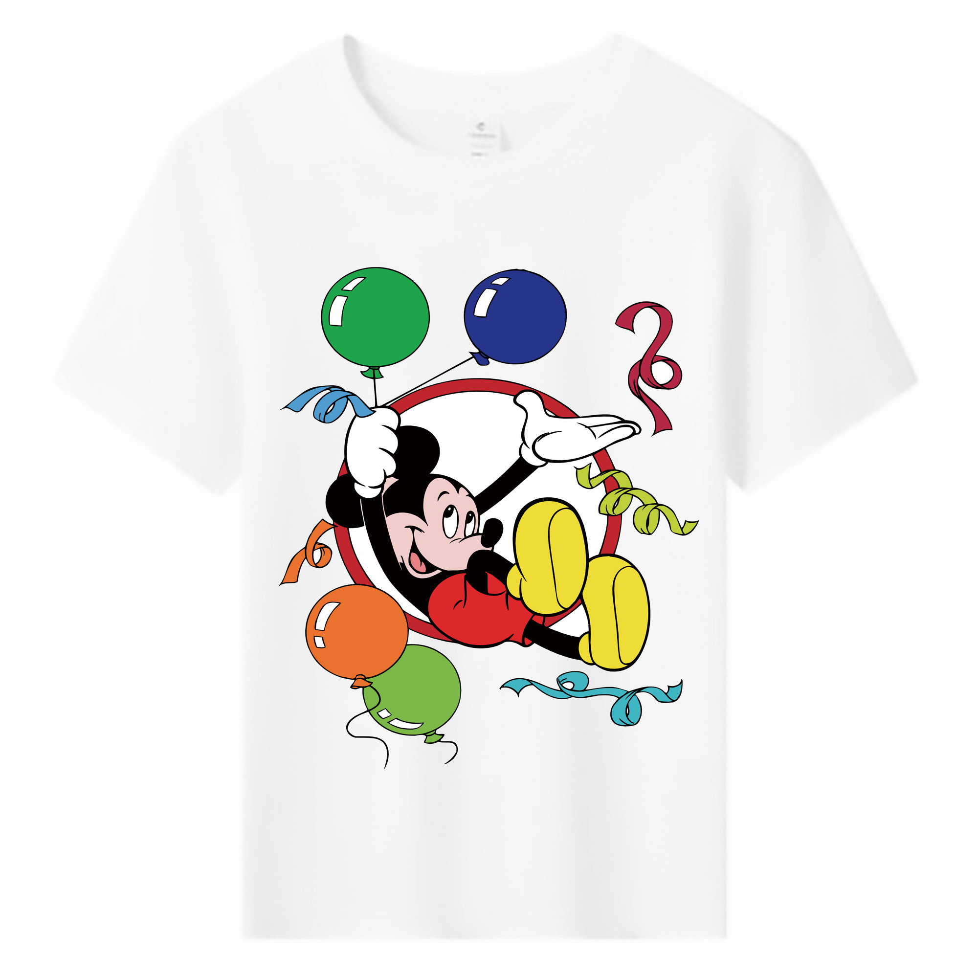 ミッキーマウス Mickey Mouse 綿100％キッズTシャツ（フロントプリント）