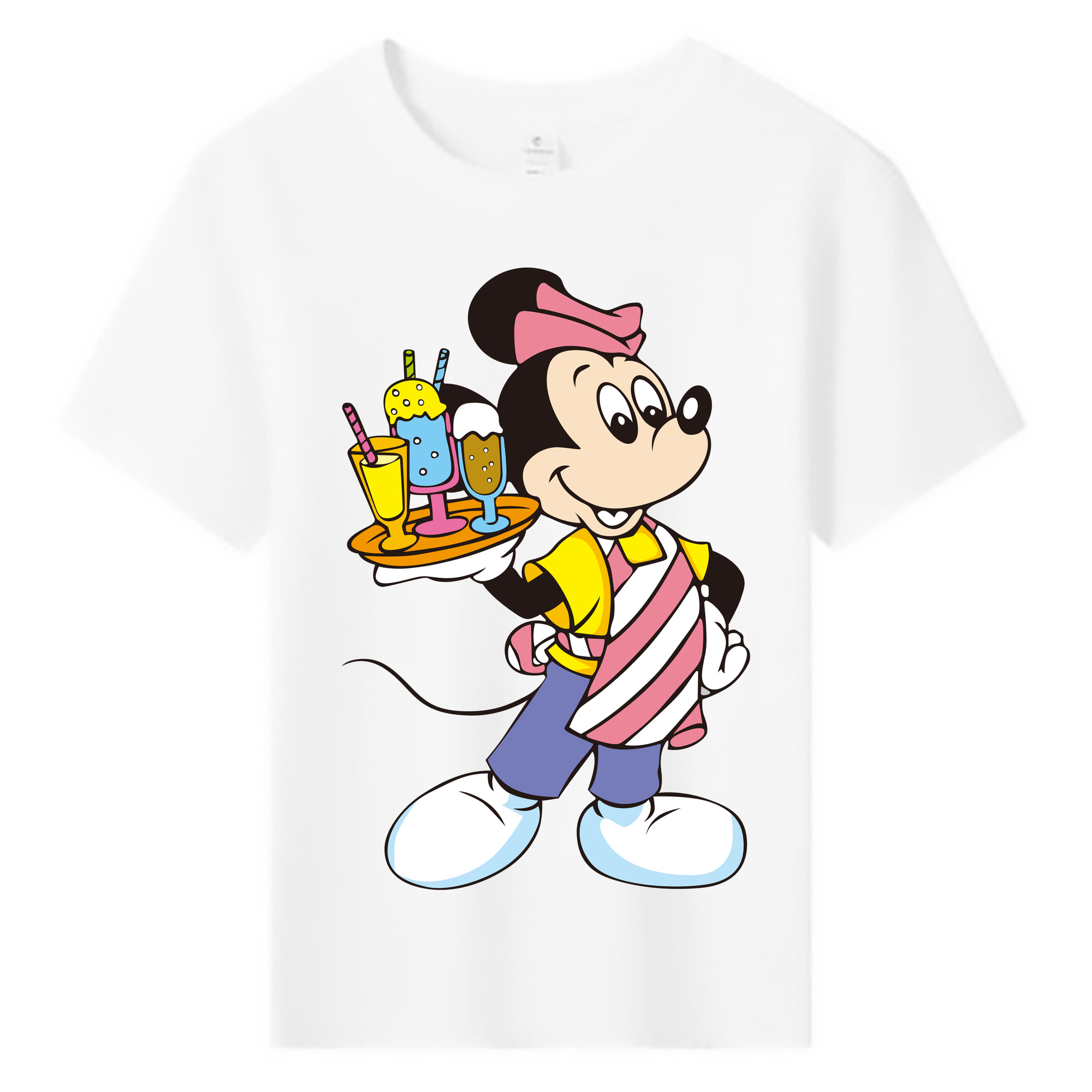 ミッキーマウス Mickey Mouse 綿100％キッズTシャツ（フロントプリント）
