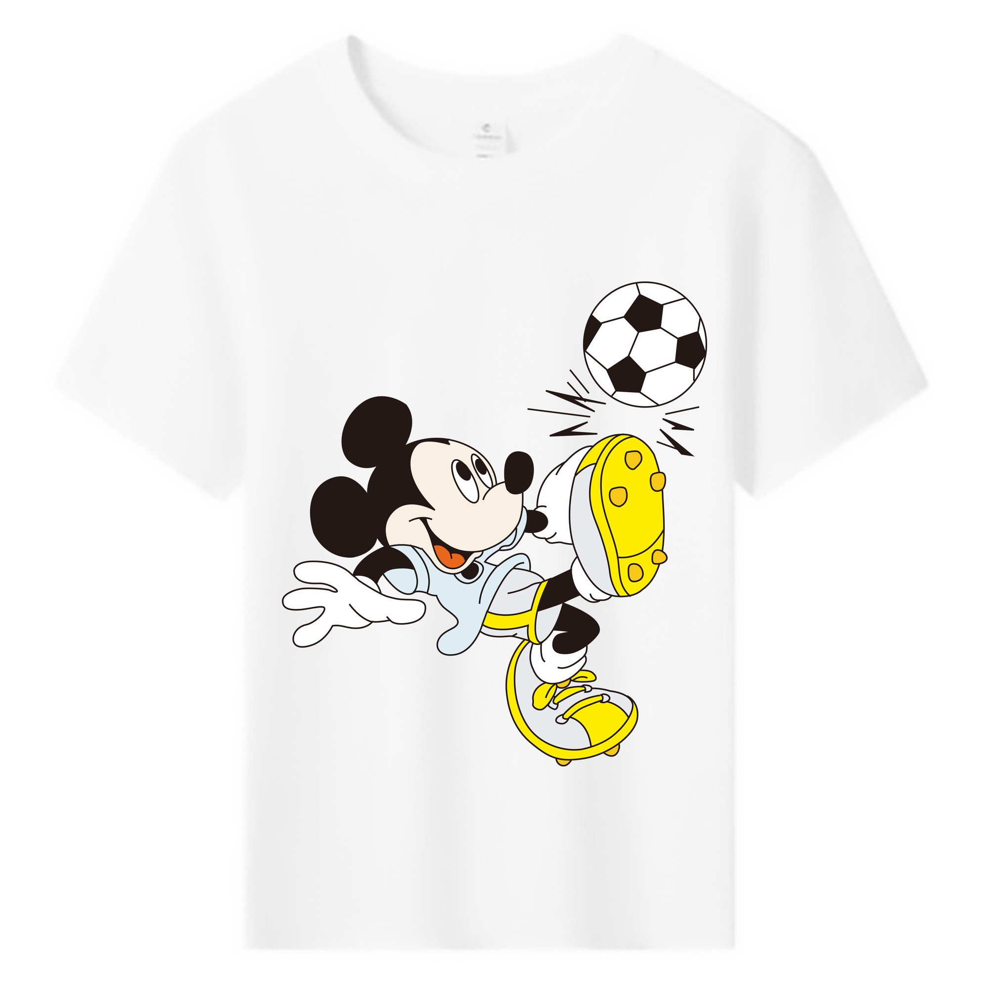 ミッキーマウス Mickey Mouse 綿100％キッズTシャツ（フロントプリント）