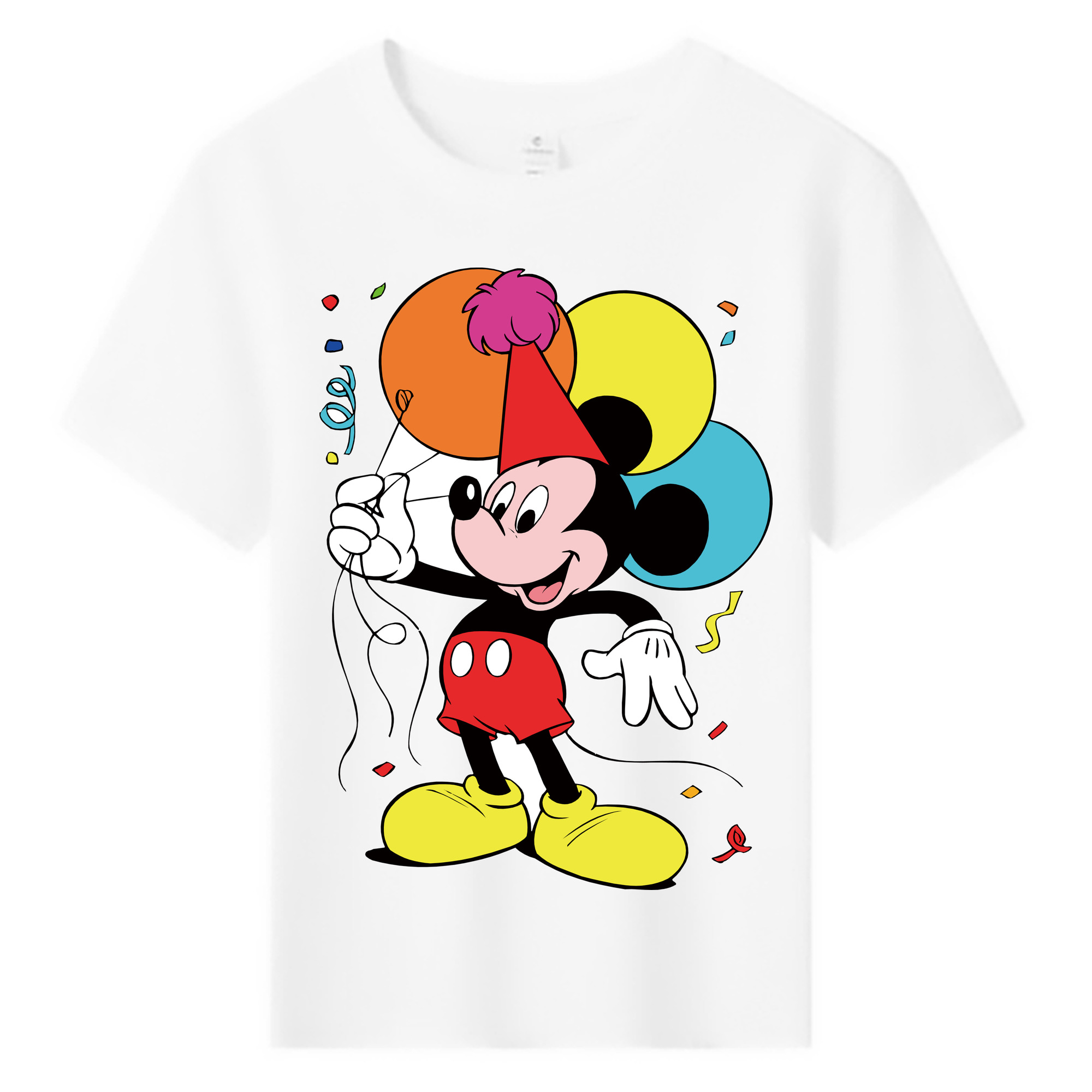 ミッキーマウス Mickey Mouse 綿100％キッズTシャツ（フロントプリント）