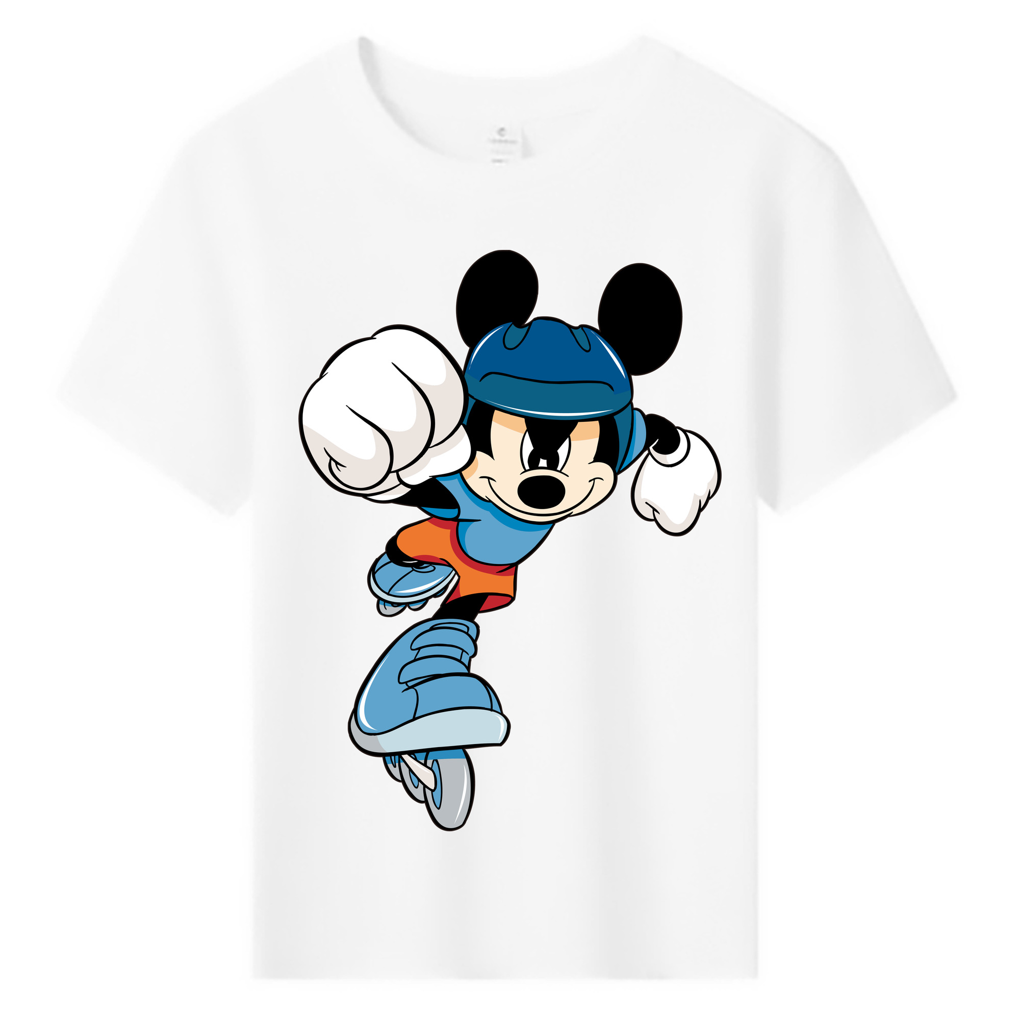 ミッキーマウス Mickey Mouse 綿100％キッズTシャツ（フロントプリント）