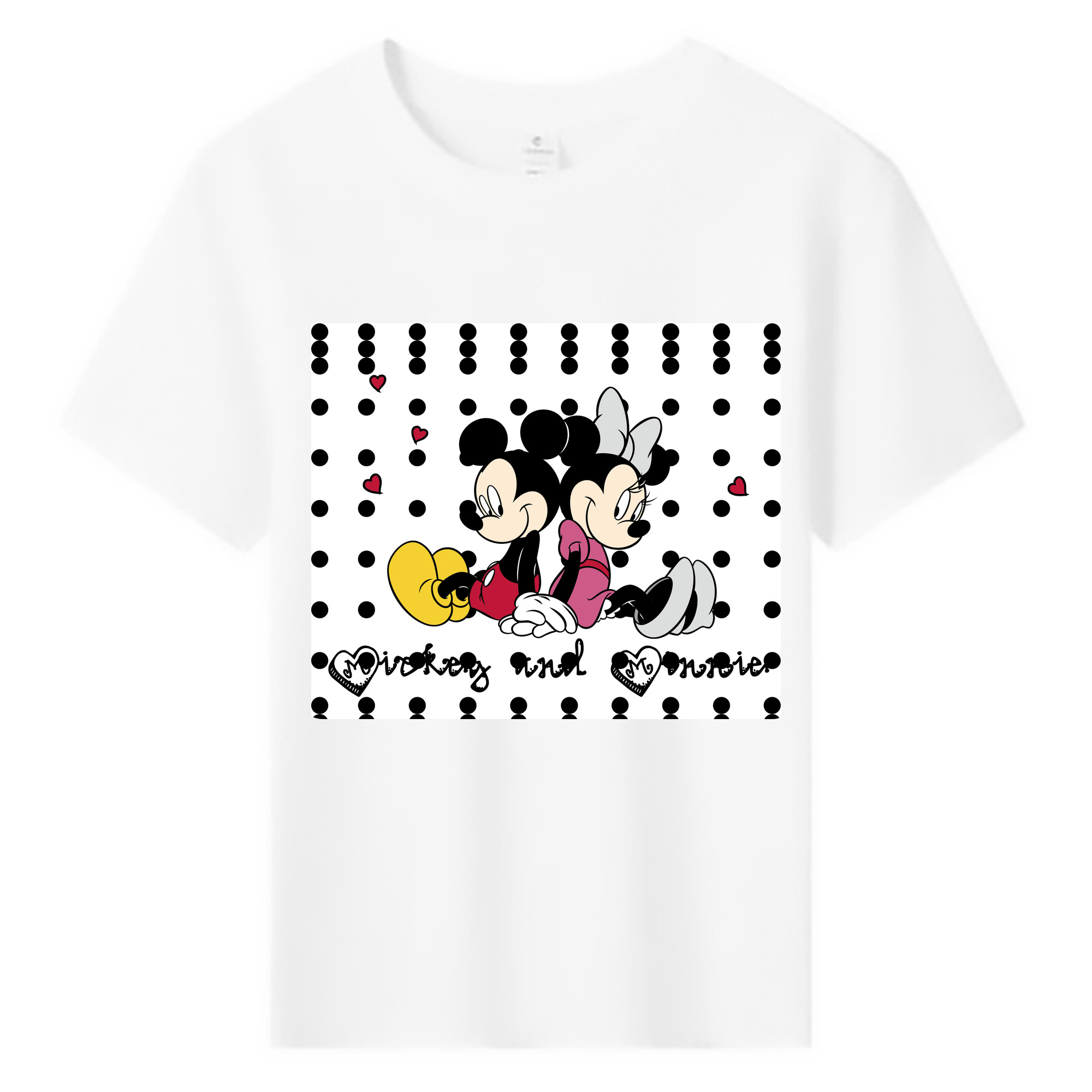 ミッキーマウス Mickey Mouse 綿100％キッズTシャツ（フロントプリント）