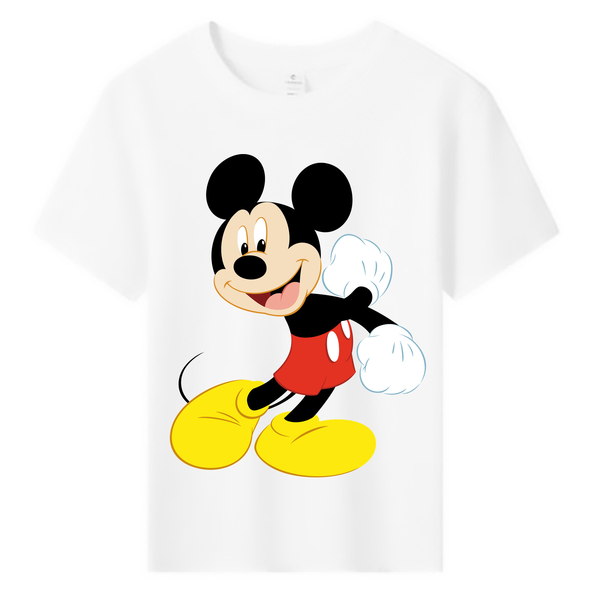 ミッキーマウス Mickey Mouse 綿100％キッズTシャツ（フロントプリント）