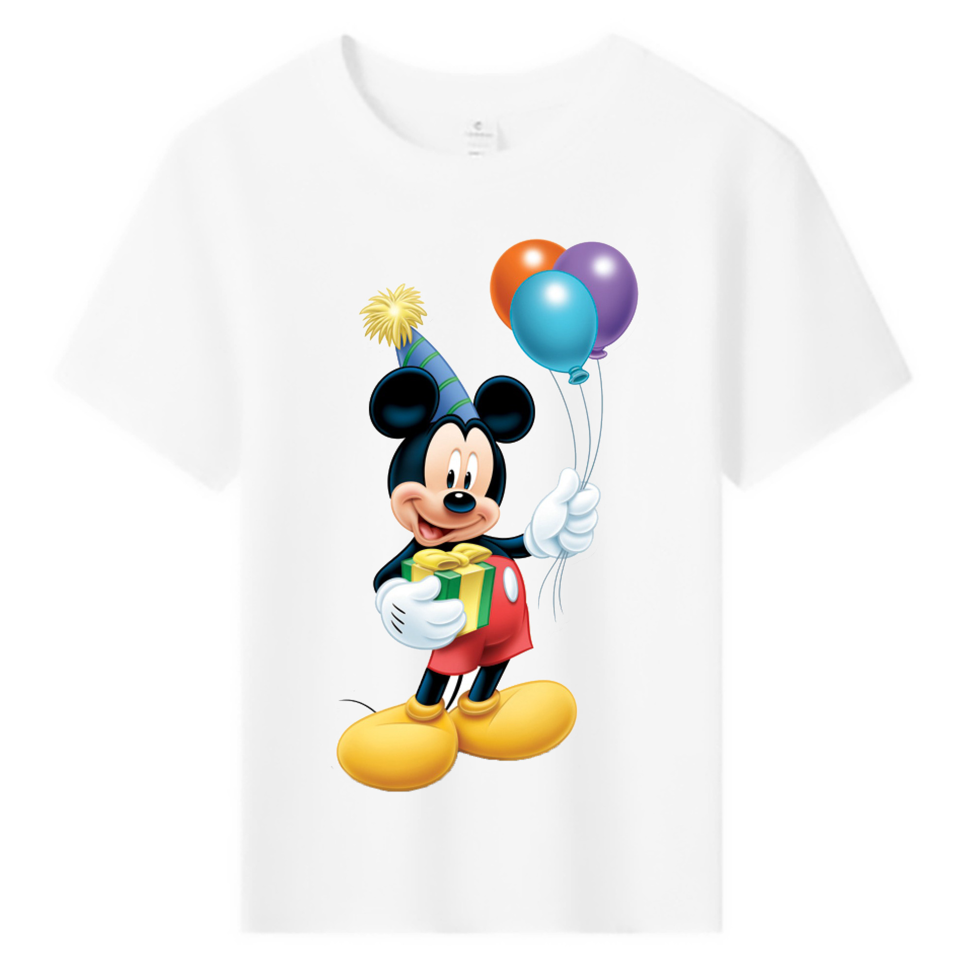 ミッキーマウス Mickey Mouse 綿100％キッズTシャツ（フロントプリント）