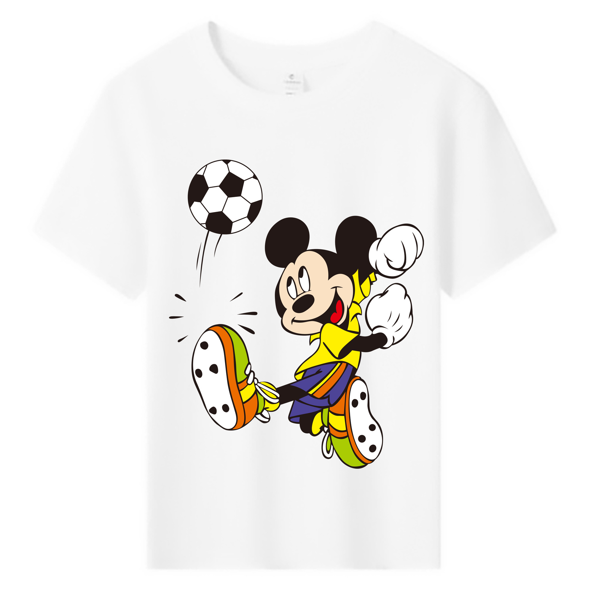 ミッキーマウス Mickey Mouse 綿100％キッズTシャツ（フロントプリント）