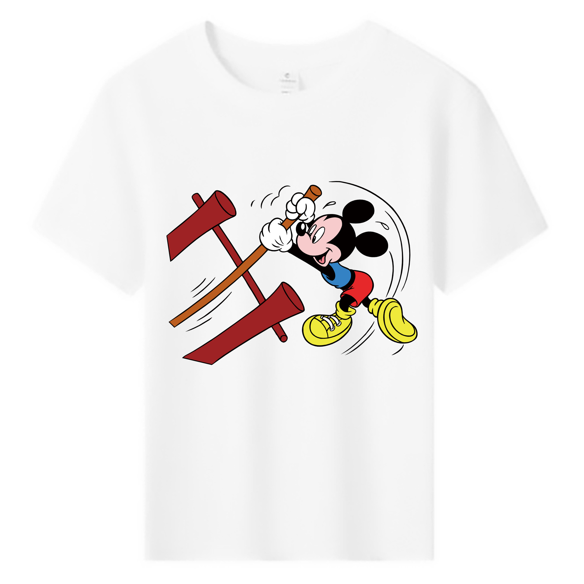 ミッキーマウス Mickey Mouse 綿100％キッズTシャツ（フロントプリント）