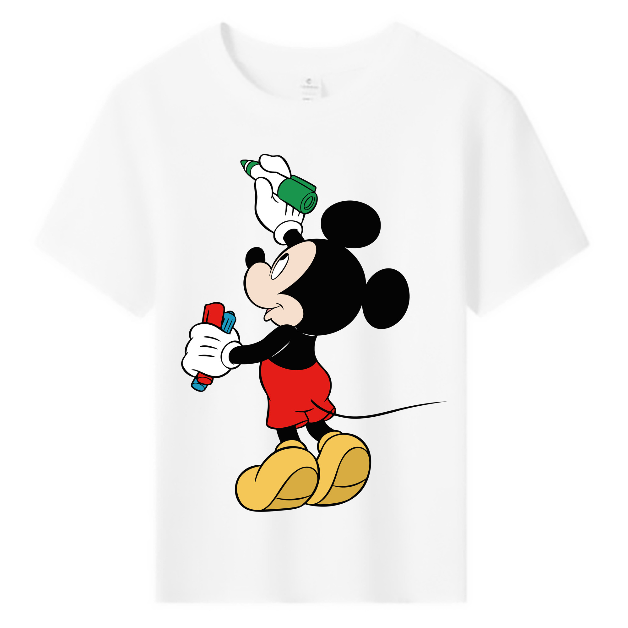 ミッキーマウス Mickey Mouse 綿100％キッズTシャツ（フロントプリント）