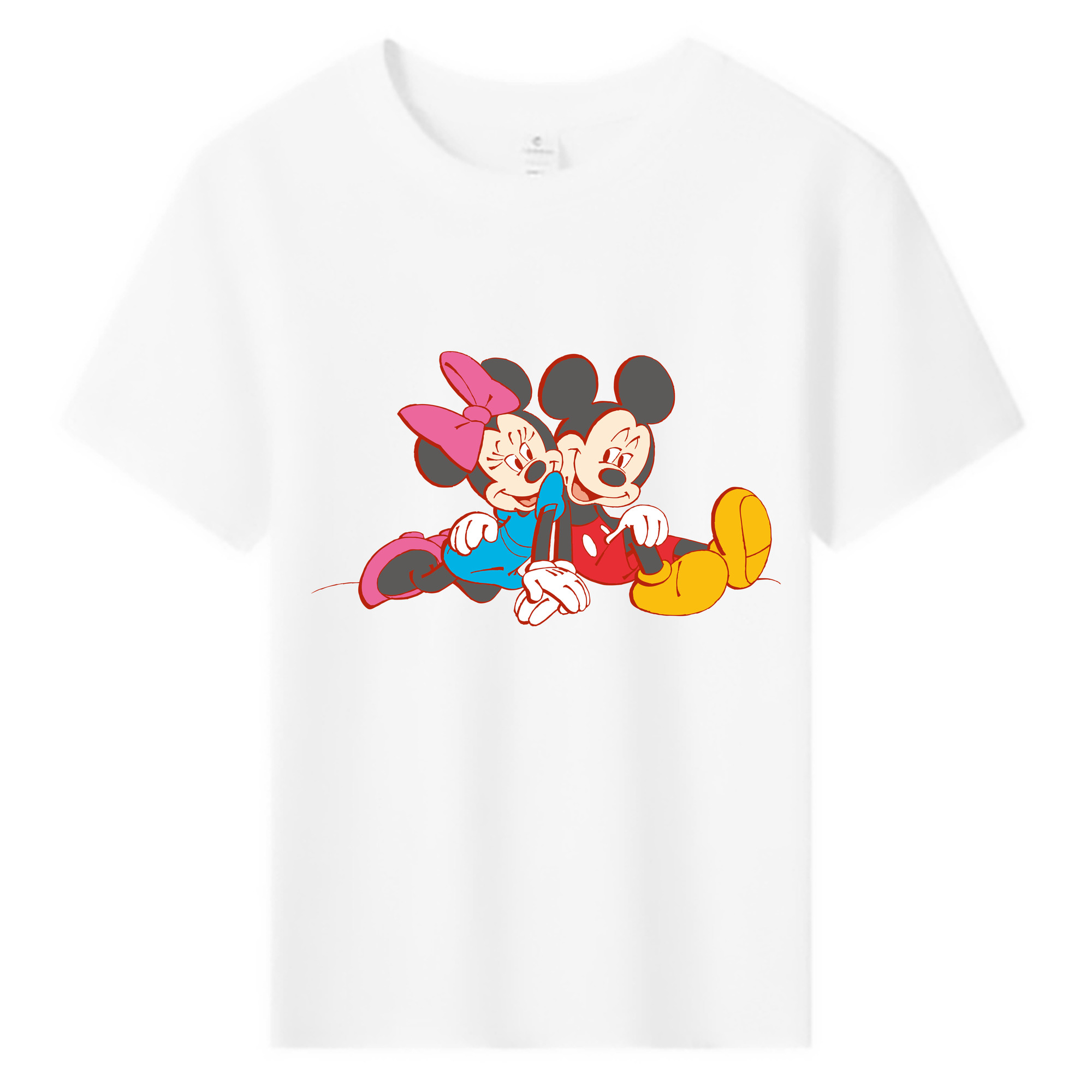 ミッキーマウス Mickey Mouse 綿100％キッズTシャツ（フロントプリント）