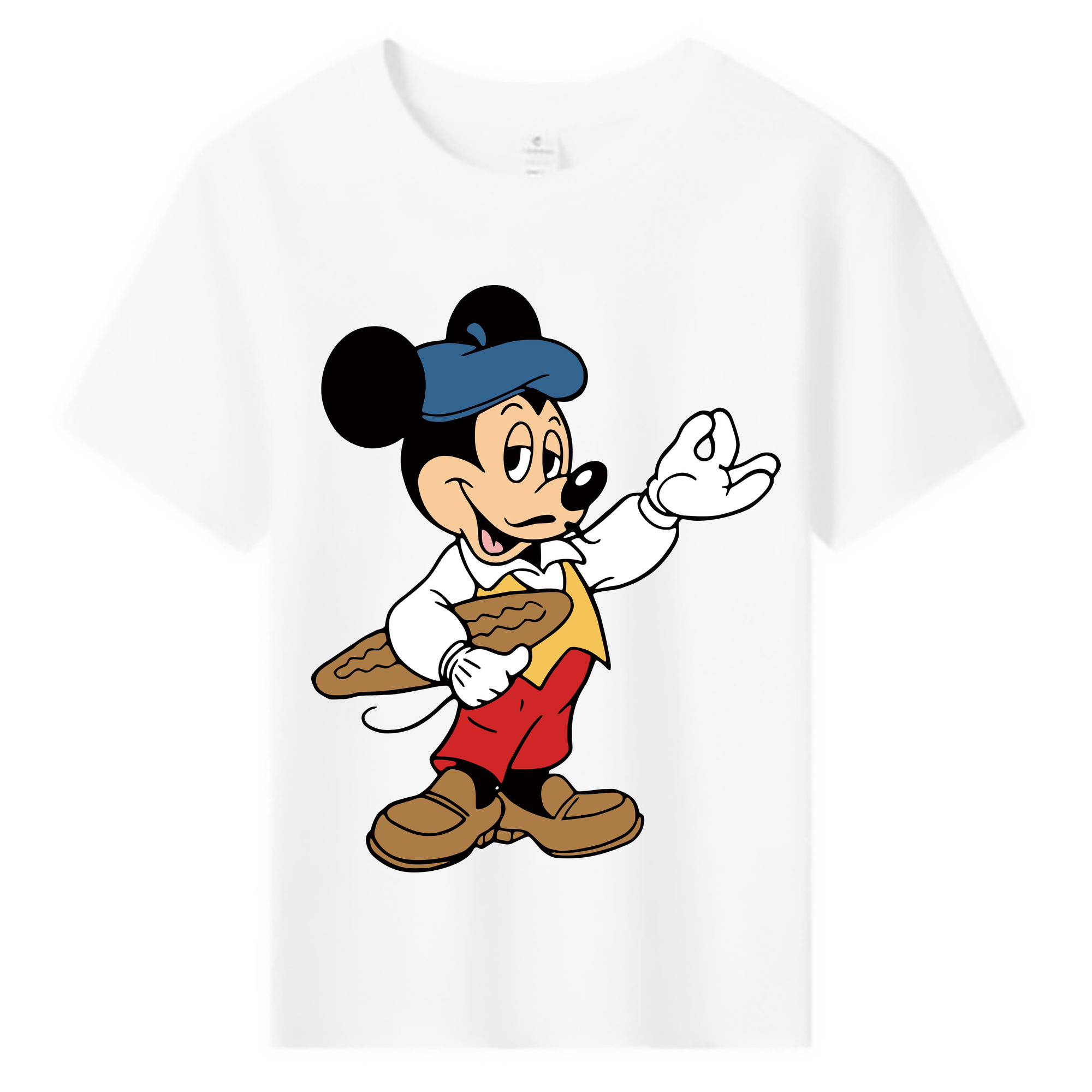 ミッキーマウス Mickey Mouse 綿100％キッズTシャツ（フロントプリント）