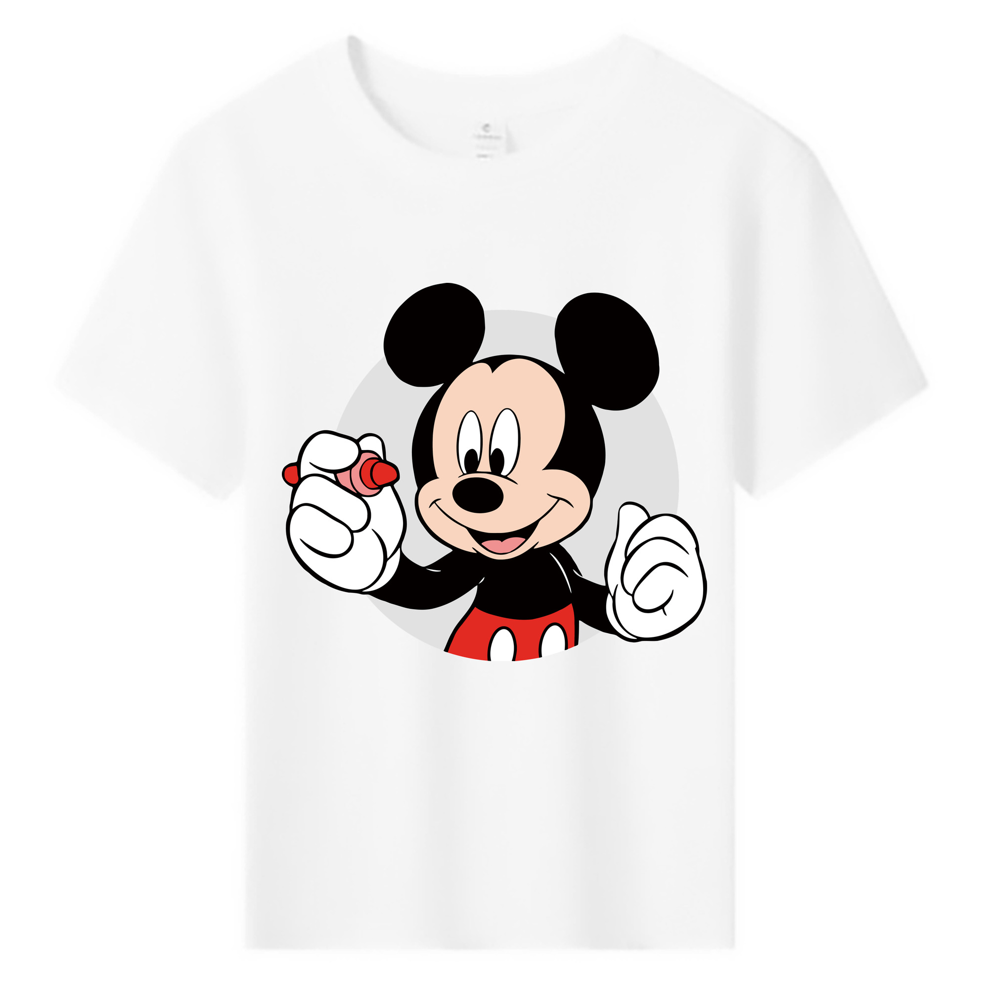 ミッキーマウス Mickey Mouse 綿100％キッズTシャツ（フロントプリント）