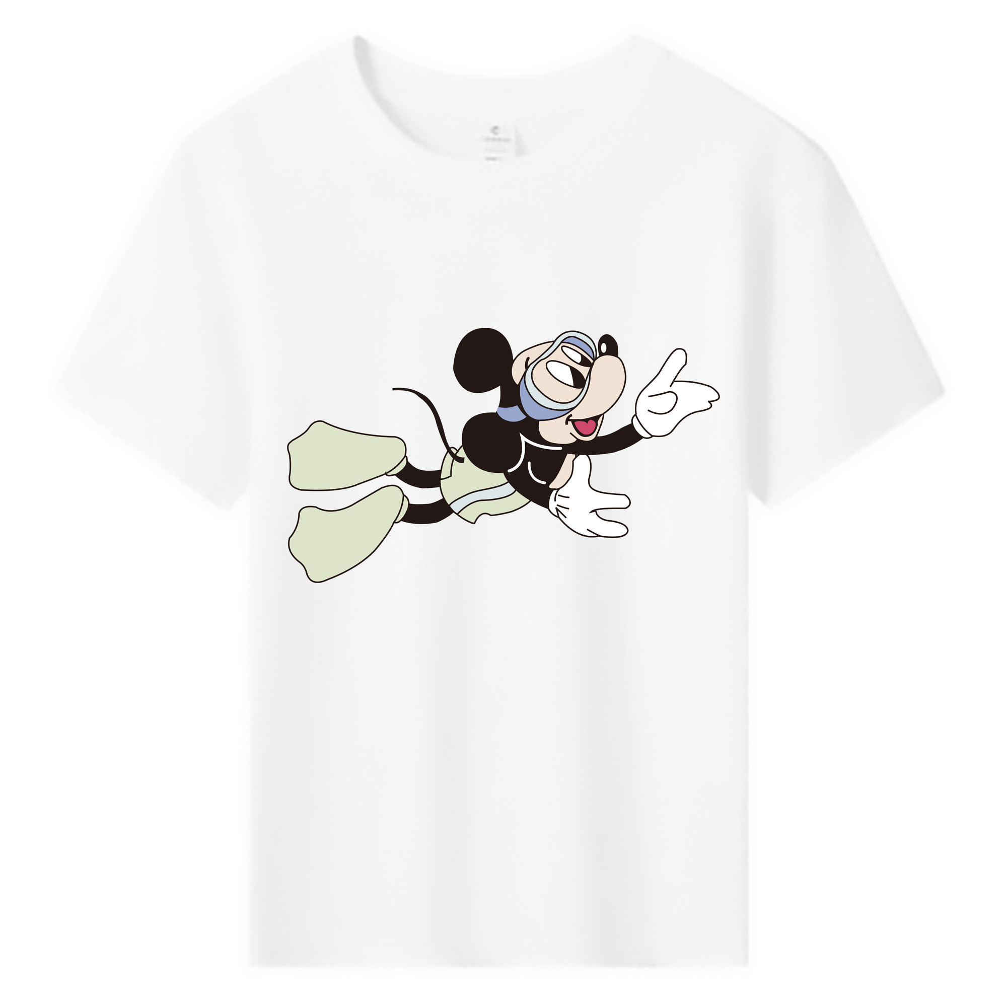 ミッキーマウス Mickey Mouse 綿100％キッズTシャツ（フロントプリント）