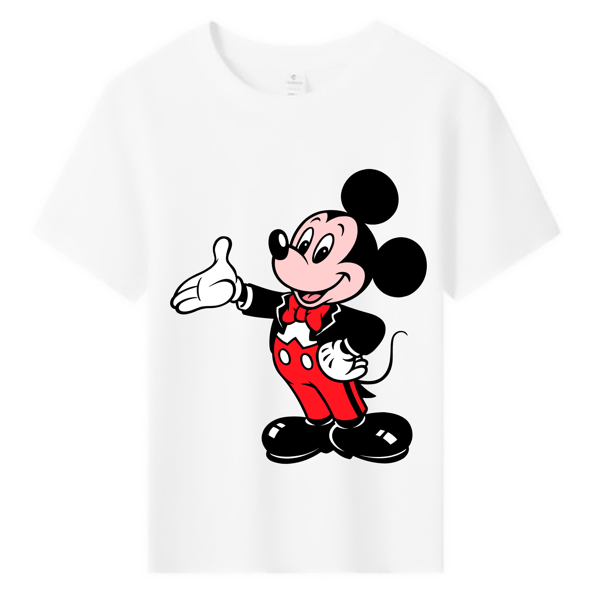 ミッキーマウス Mickey Mouse 綿100％キッズTシャツ（フロントプリント）