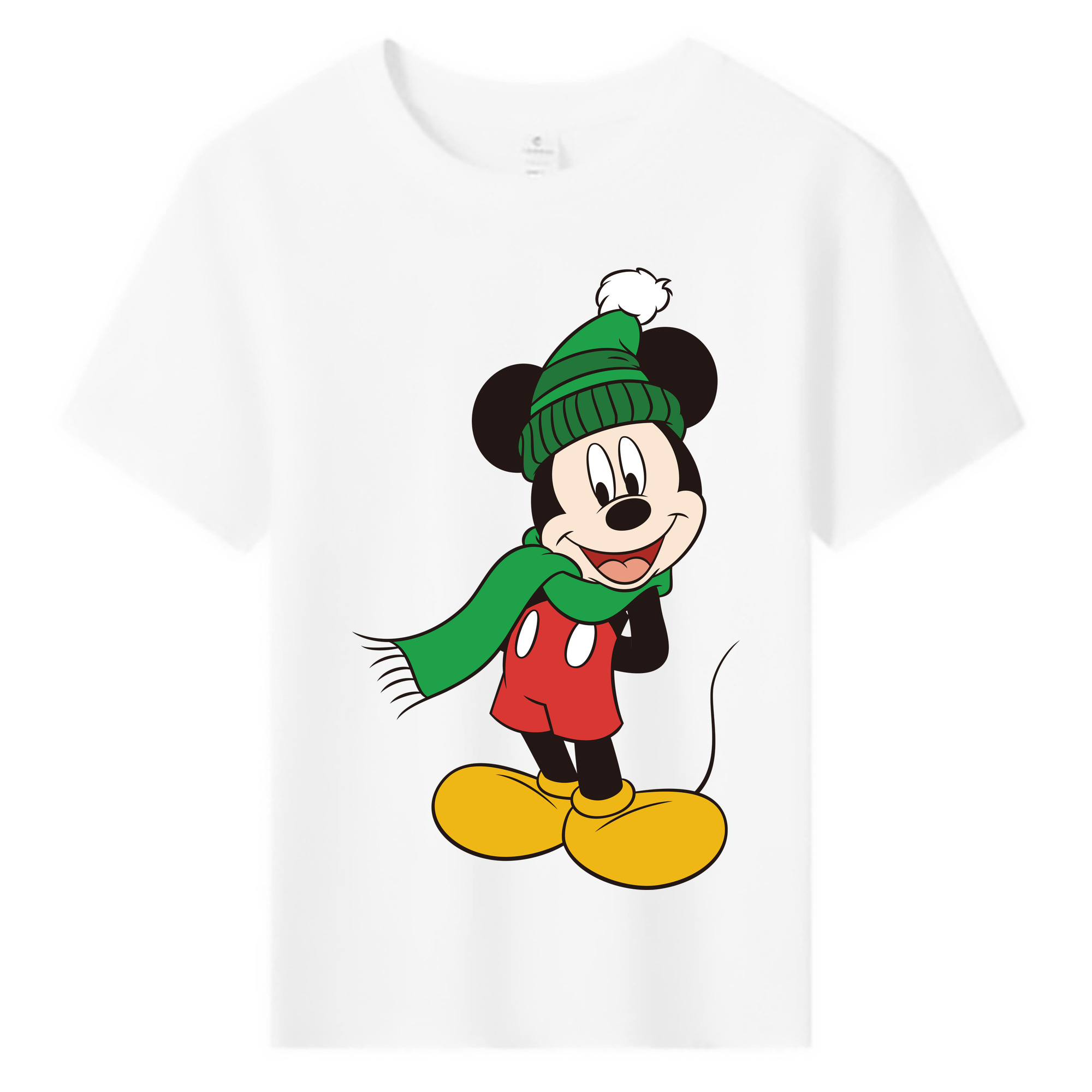 ミッキーマウス Mickey Mouse 綿100％キッズTシャツ（フロントプリント）