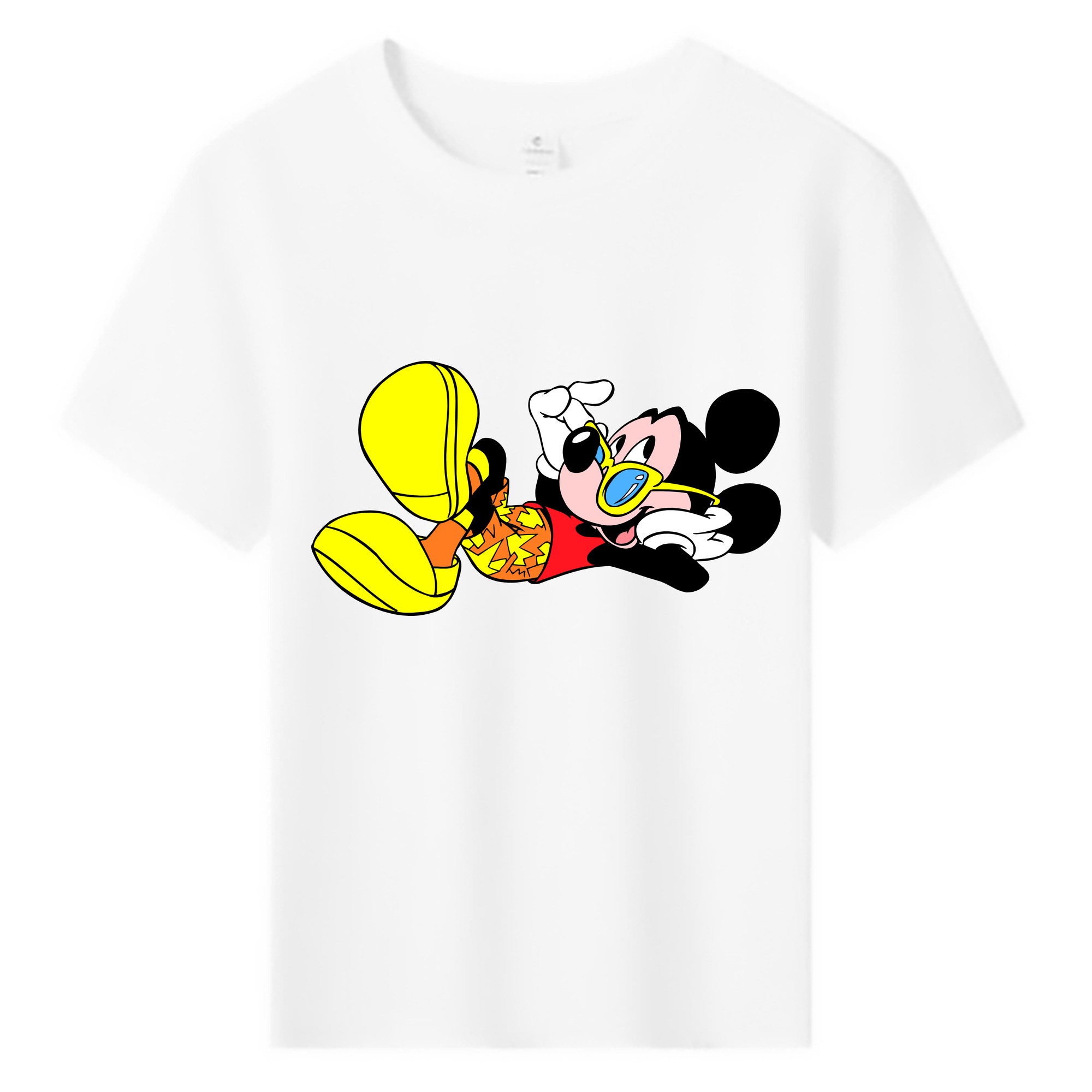ミッキーマウス Mickey Mouse 綿100％キッズTシャツ（フロントプリント）