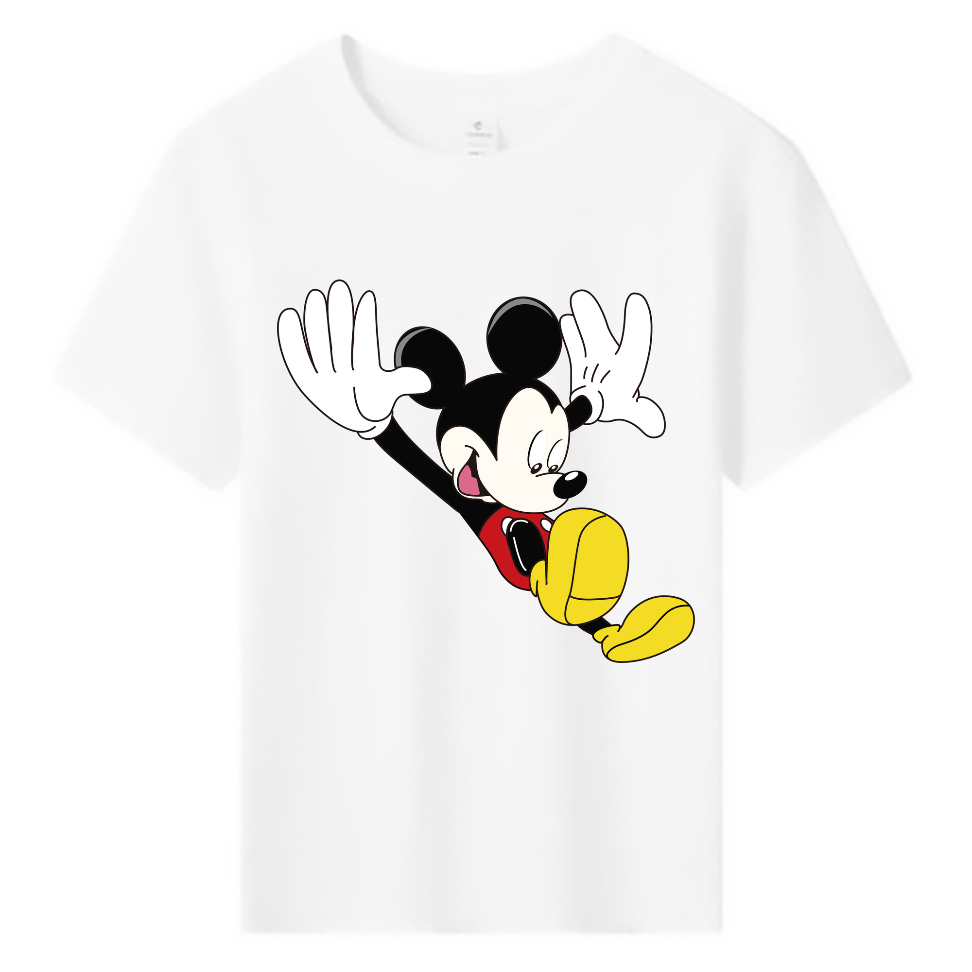 ミッキーマウス Mickey Mouse 綿100％キッズTシャツ（フロントプリント）