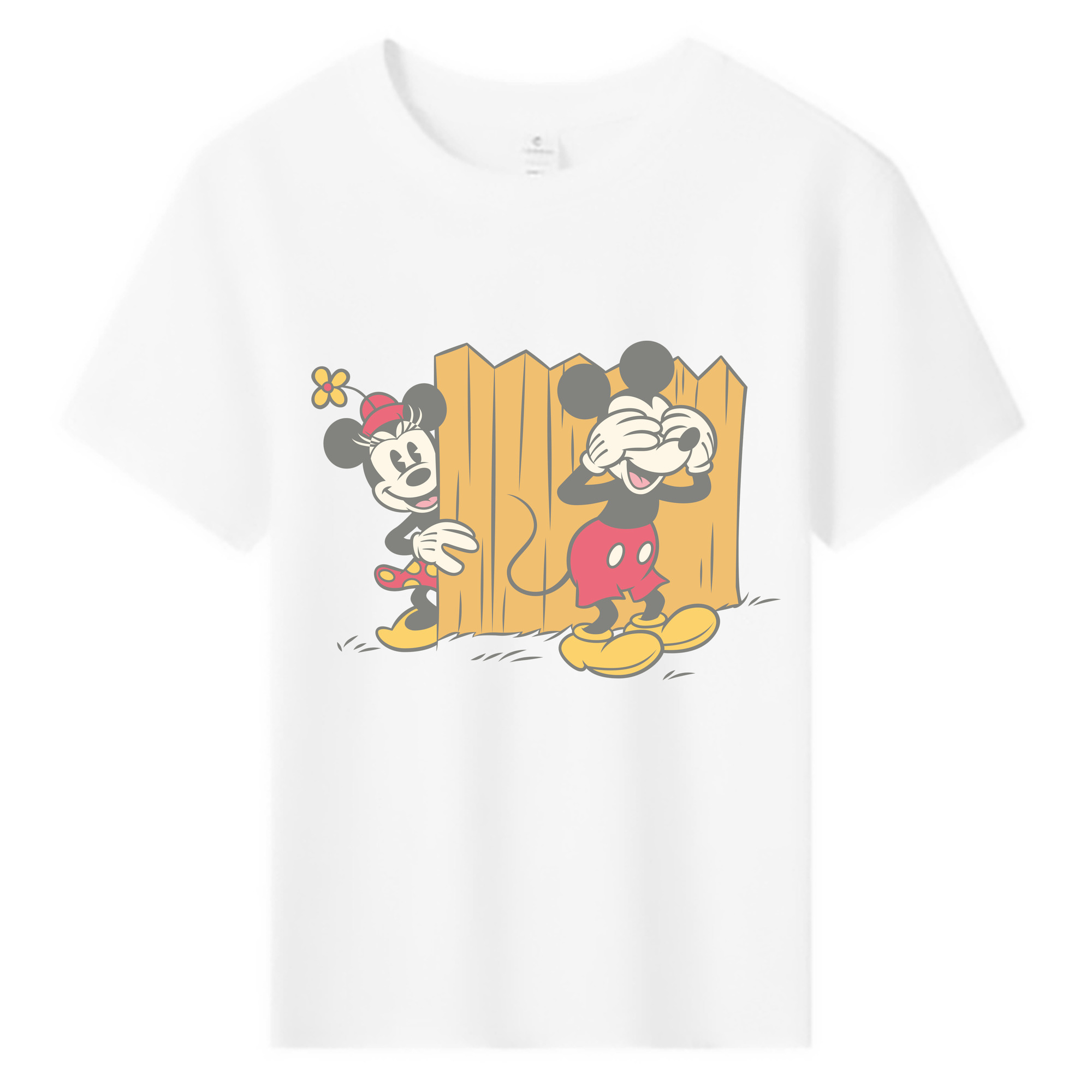 ミッキーマウス Mickey Mouse 綿100％キッズTシャツ（フロントプリント）