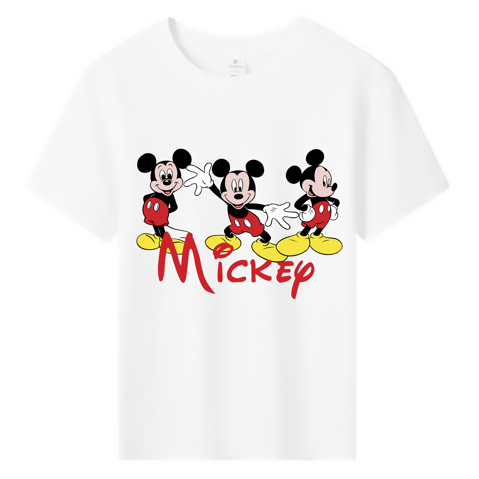 ミッキーマウス Mickey Mouse 綿100％キッズTシャツ（フロントプリント）