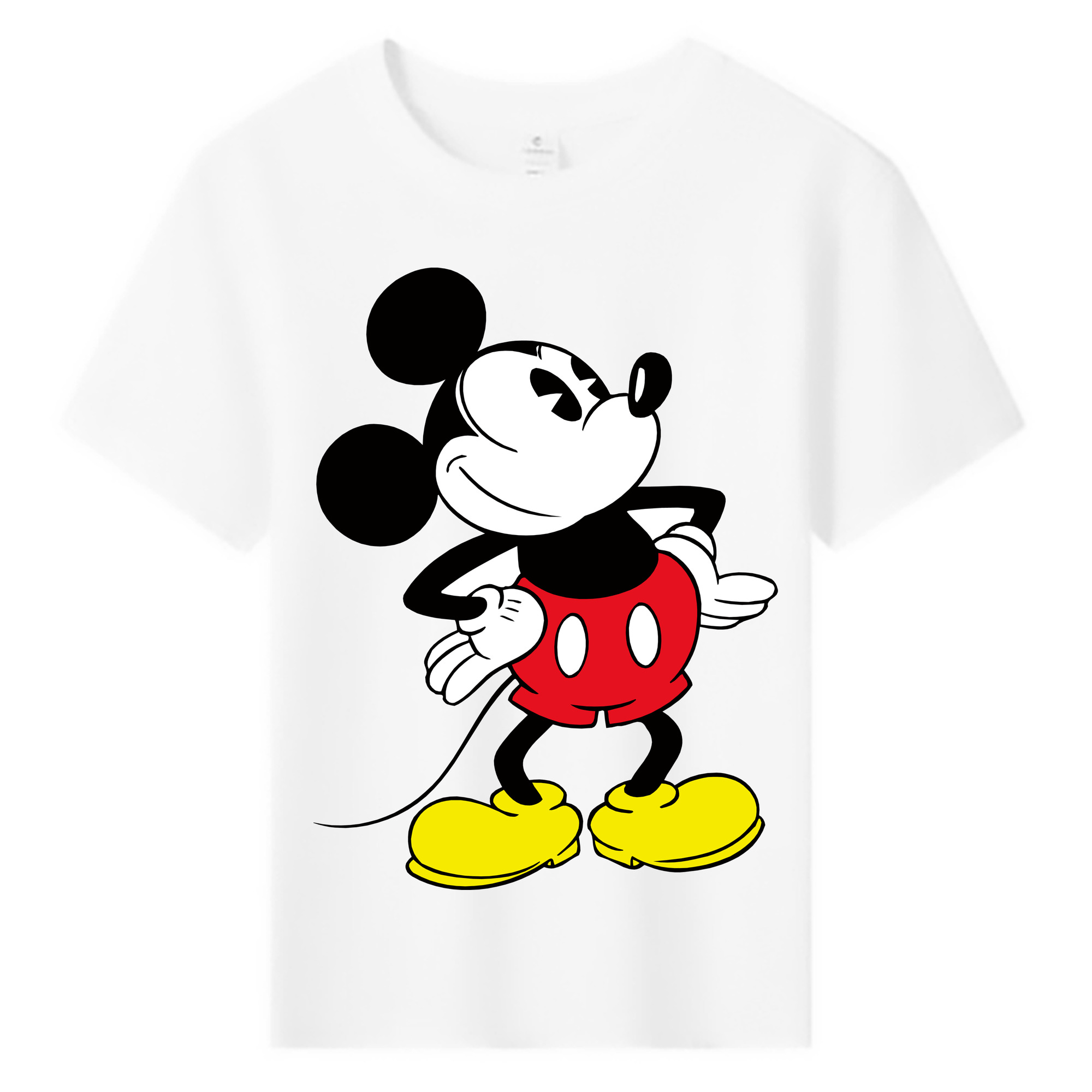 ミッキーマウス Mickey Mouse 綿100％キッズTシャツ（フロントプリント）
