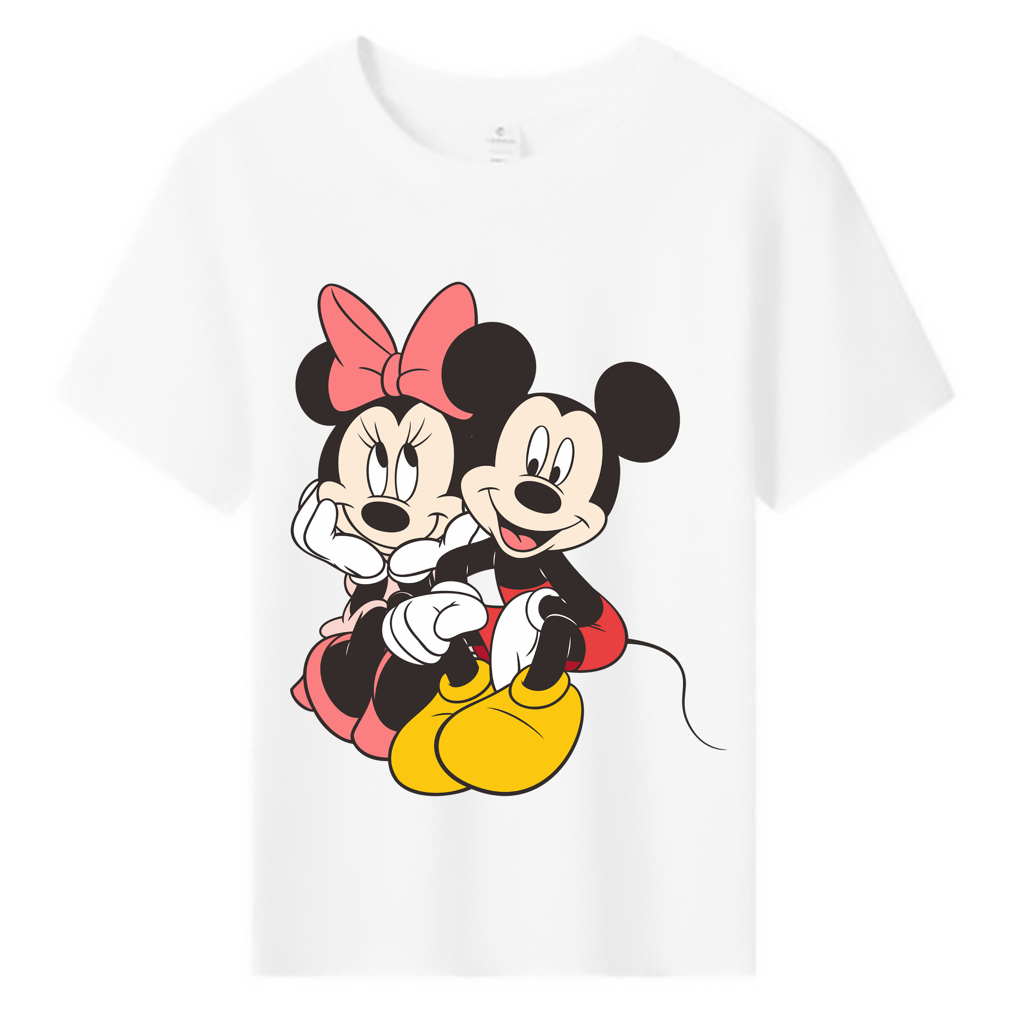 ミッキーマウス Mickey Mouse 綿100％キッズTシャツ（フロントプリント）