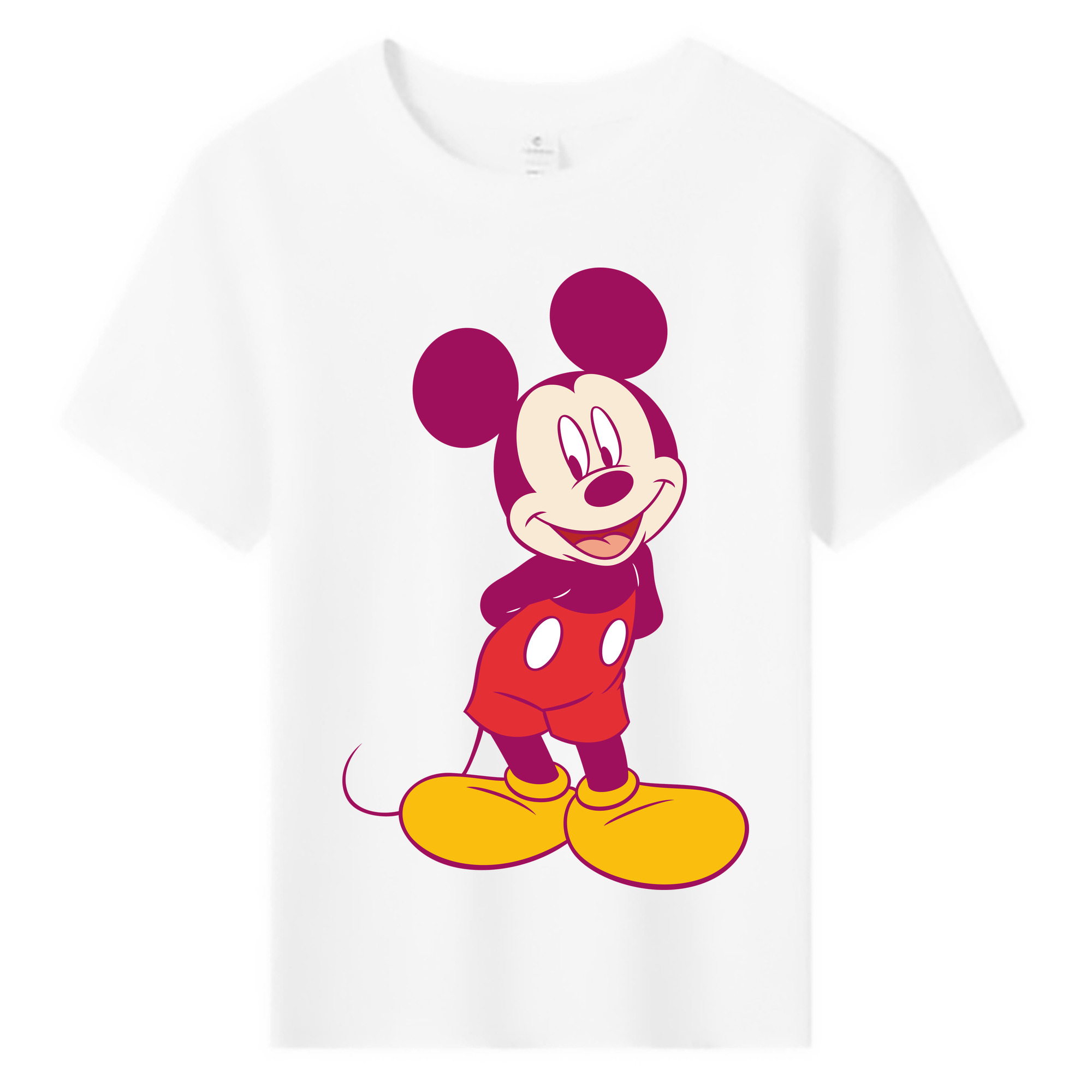 ミッキーマウス Mickey Mouse 綿100％キッズTシャツ（フロントプリント）