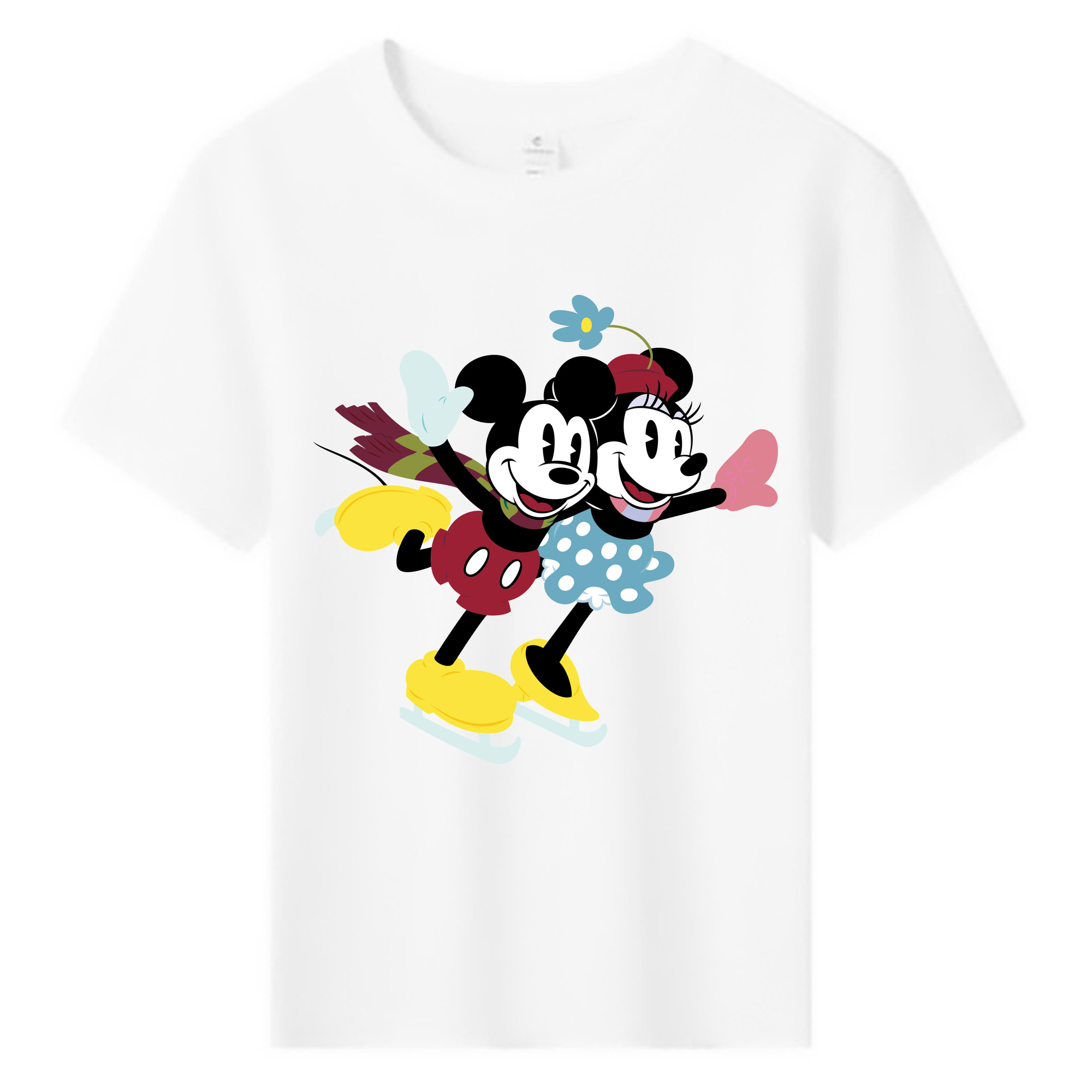 ミッキーマウス Mickey Mouse 綿100％キッズTシャツ（フロントプリント）