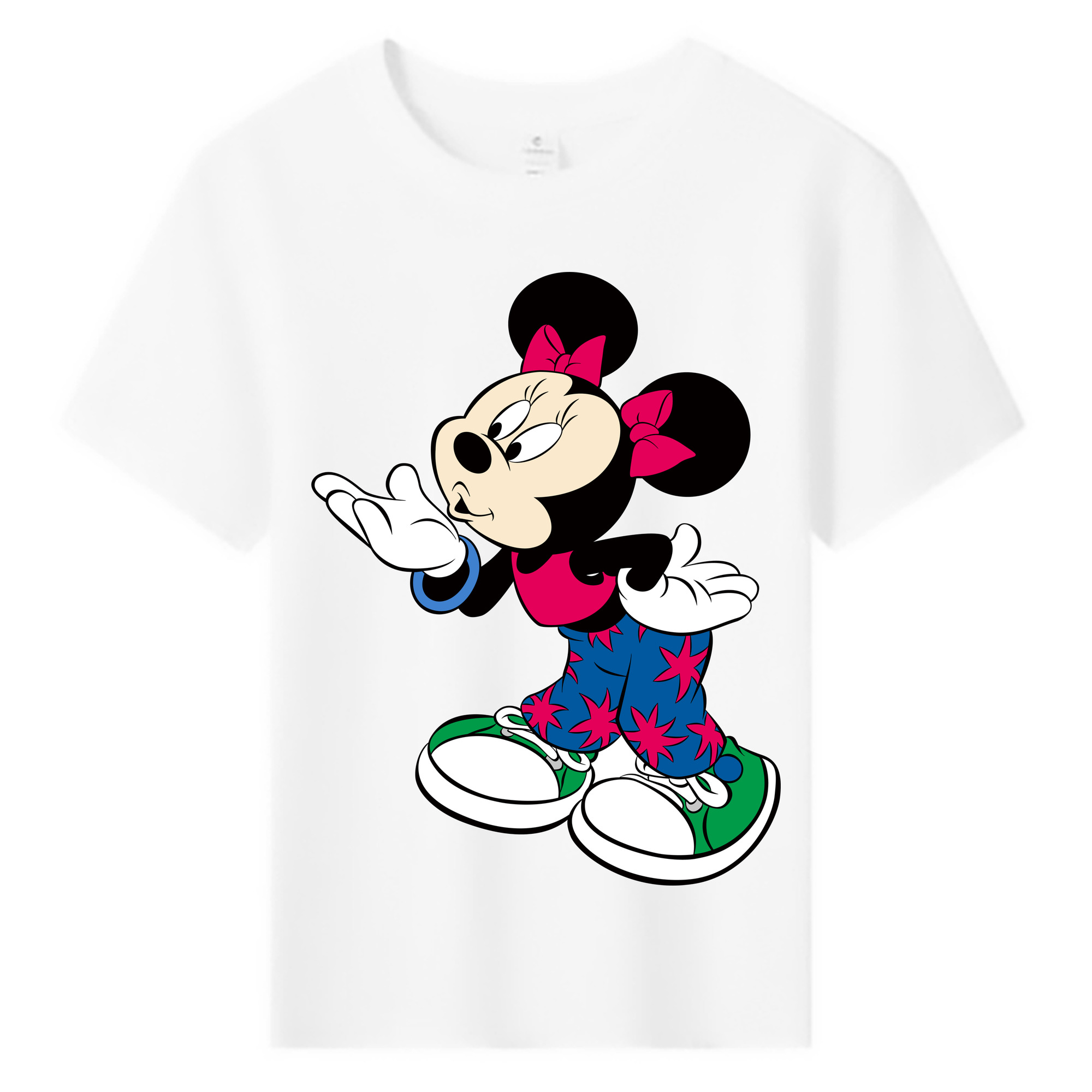 ミッキーマウス Mickey Mouse 綿100％キッズTシャツ（フロントプリント）