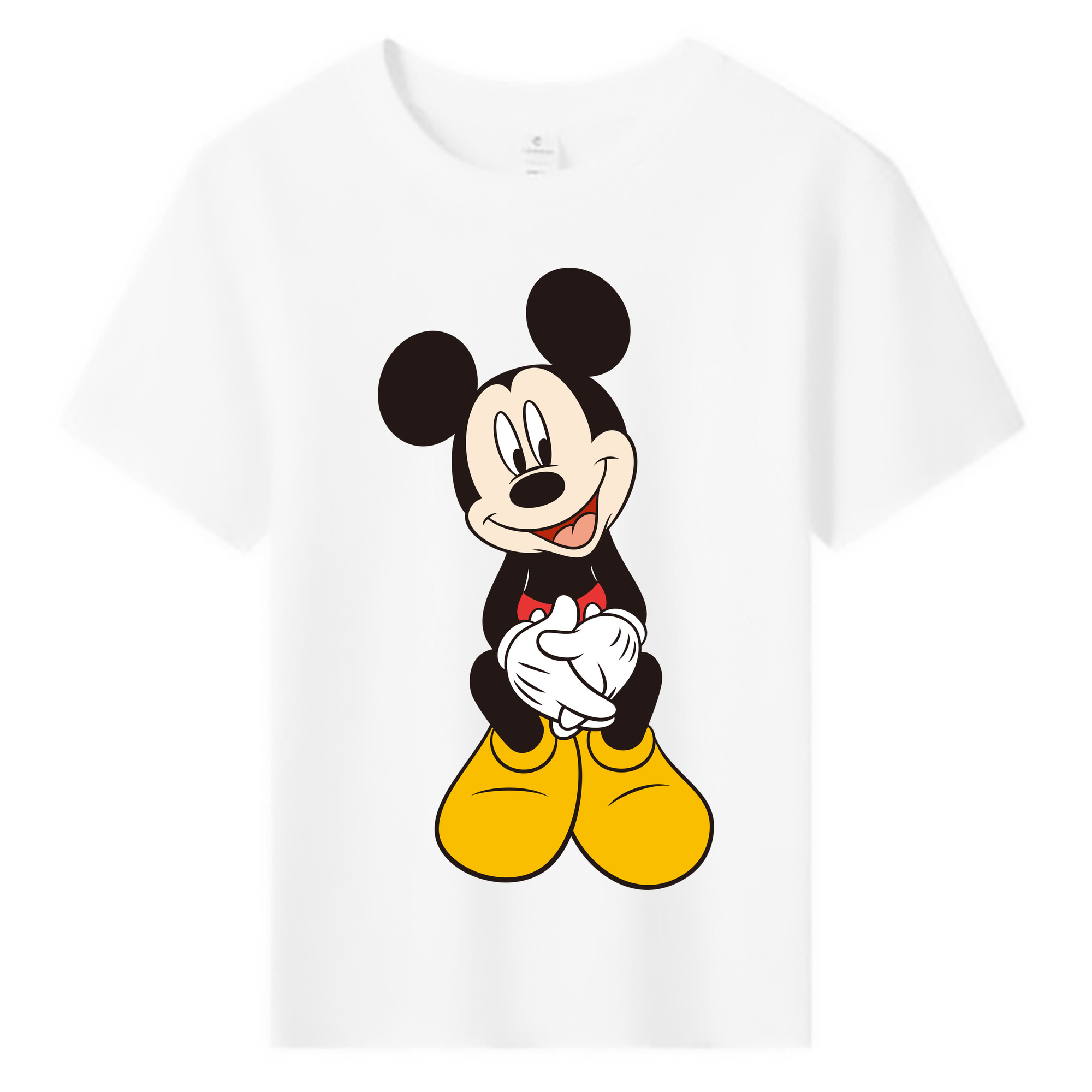 ミッキーマウス Mickey Mouse 綿100％キッズTシャツ（フロントプリント）