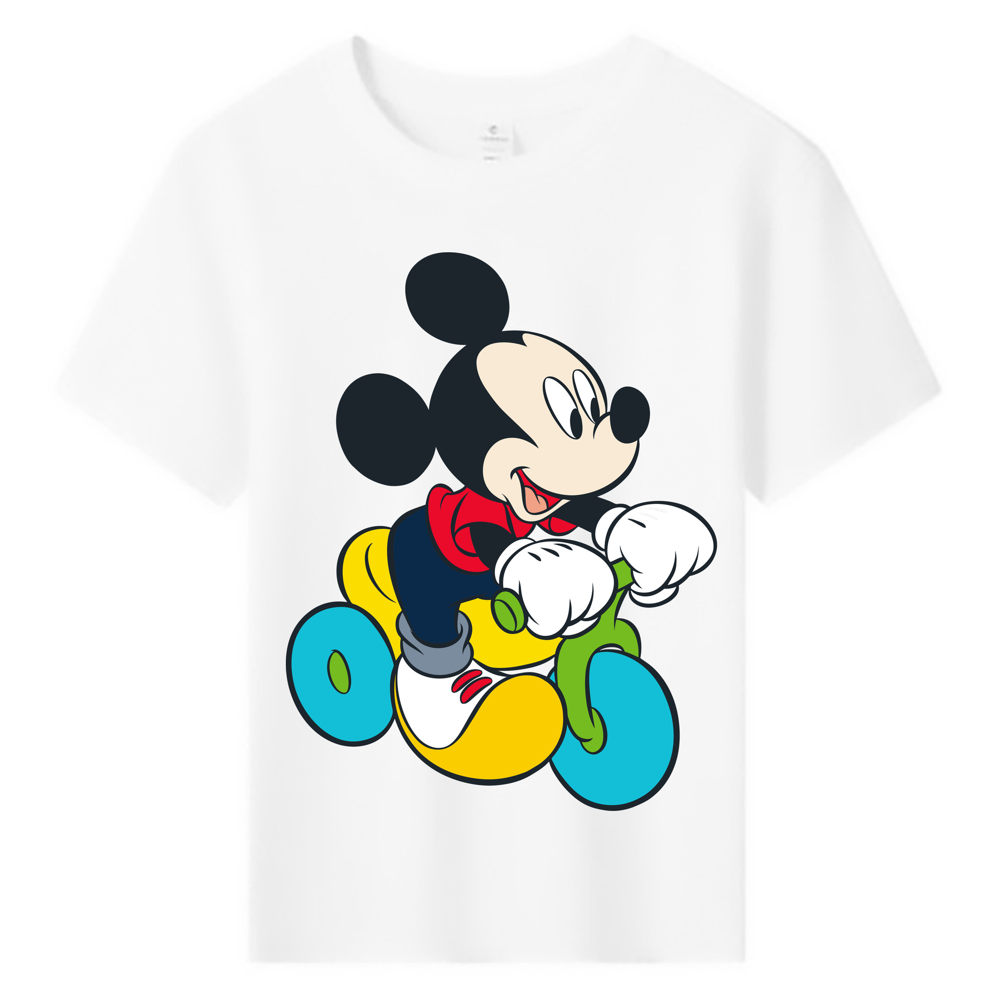 ミッキーマウス Mickey Mouse 綿100％キッズTシャツ（フロントプリント）