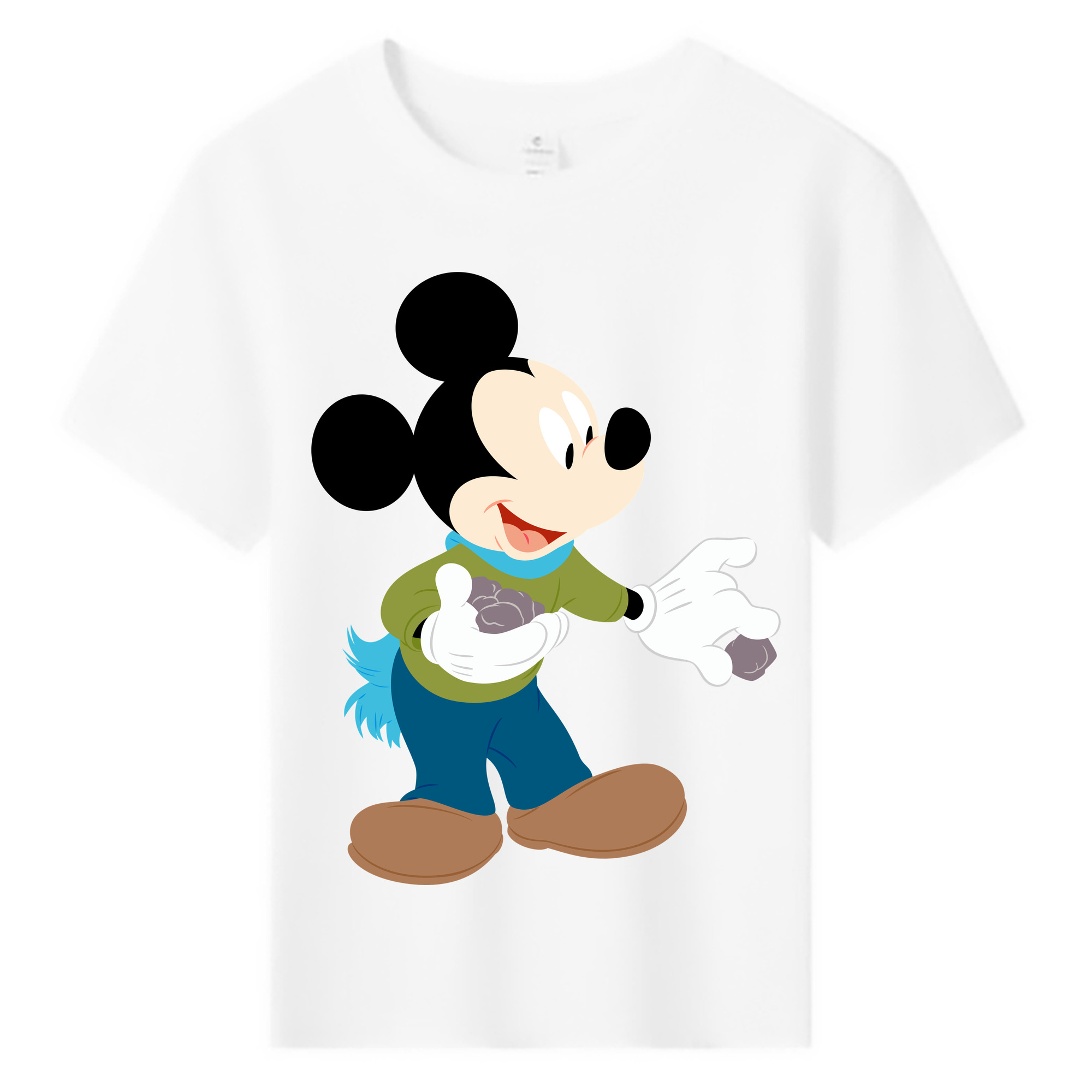 ミッキーマウス Mickey Mouse 綿100％キッズTシャツ（フロントプリント）