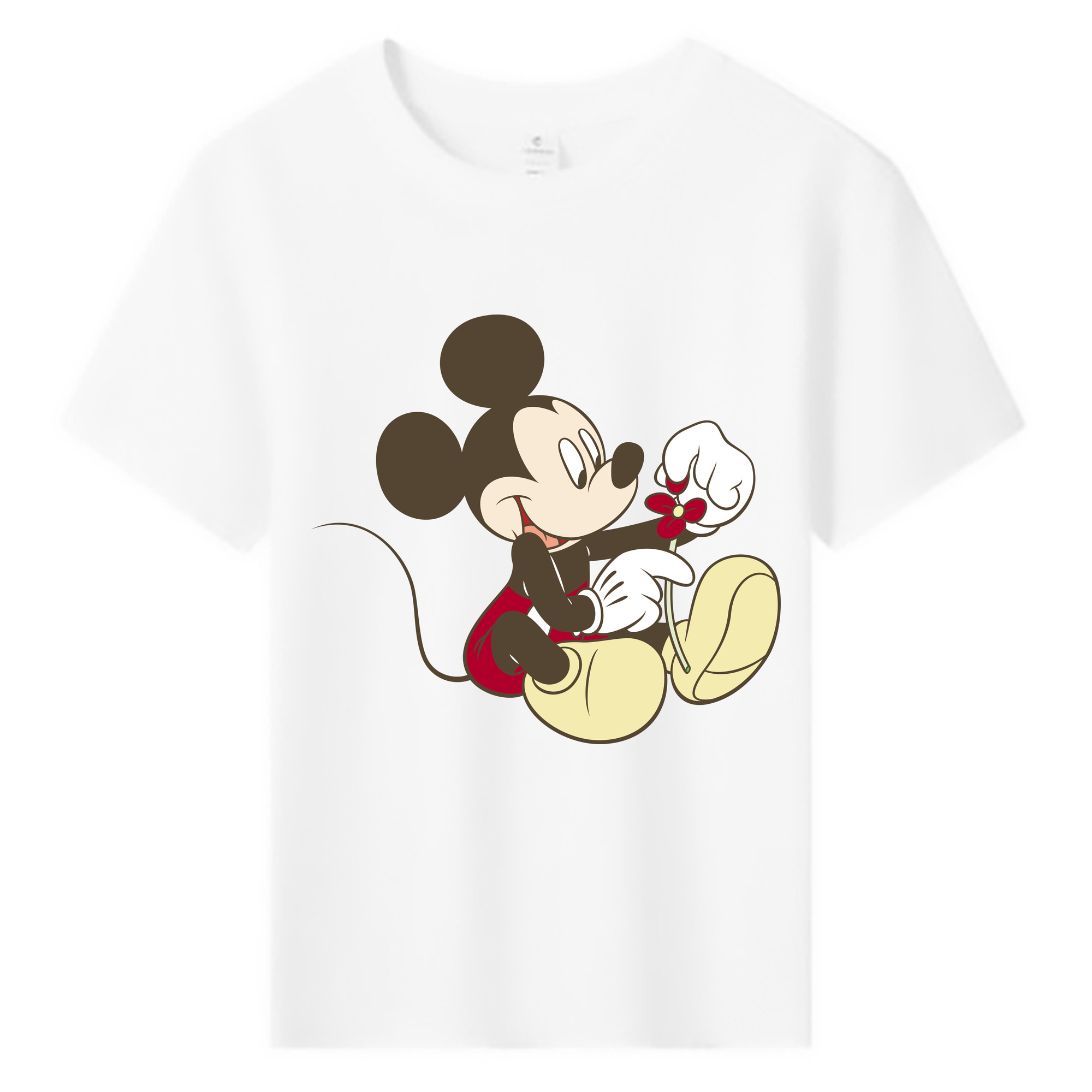 ミッキーマウス Mickey Mouse 綿100％キッズTシャツ（フロントプリント）