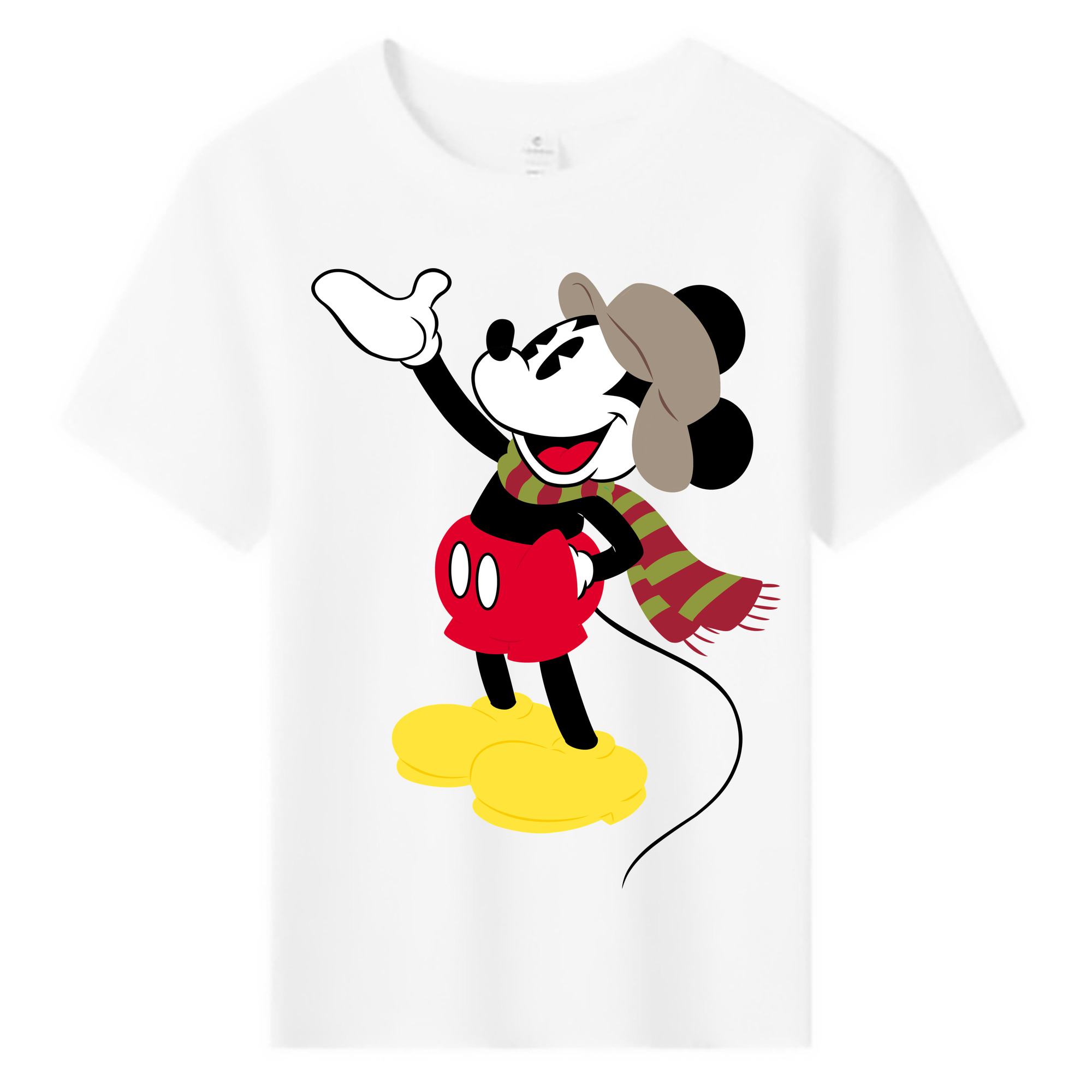ミッキーマウス Mickey Mouse 綿100％キッズTシャツ（フロントプリント）